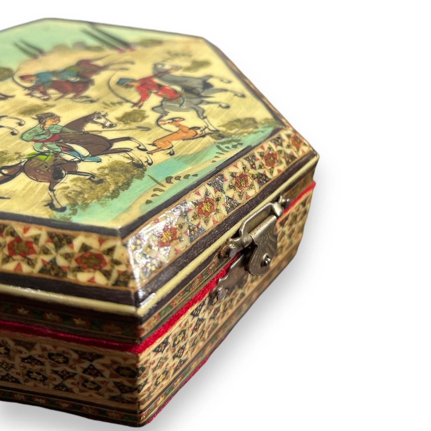 Vintage 1950s Persian Khatam Jewellery Box