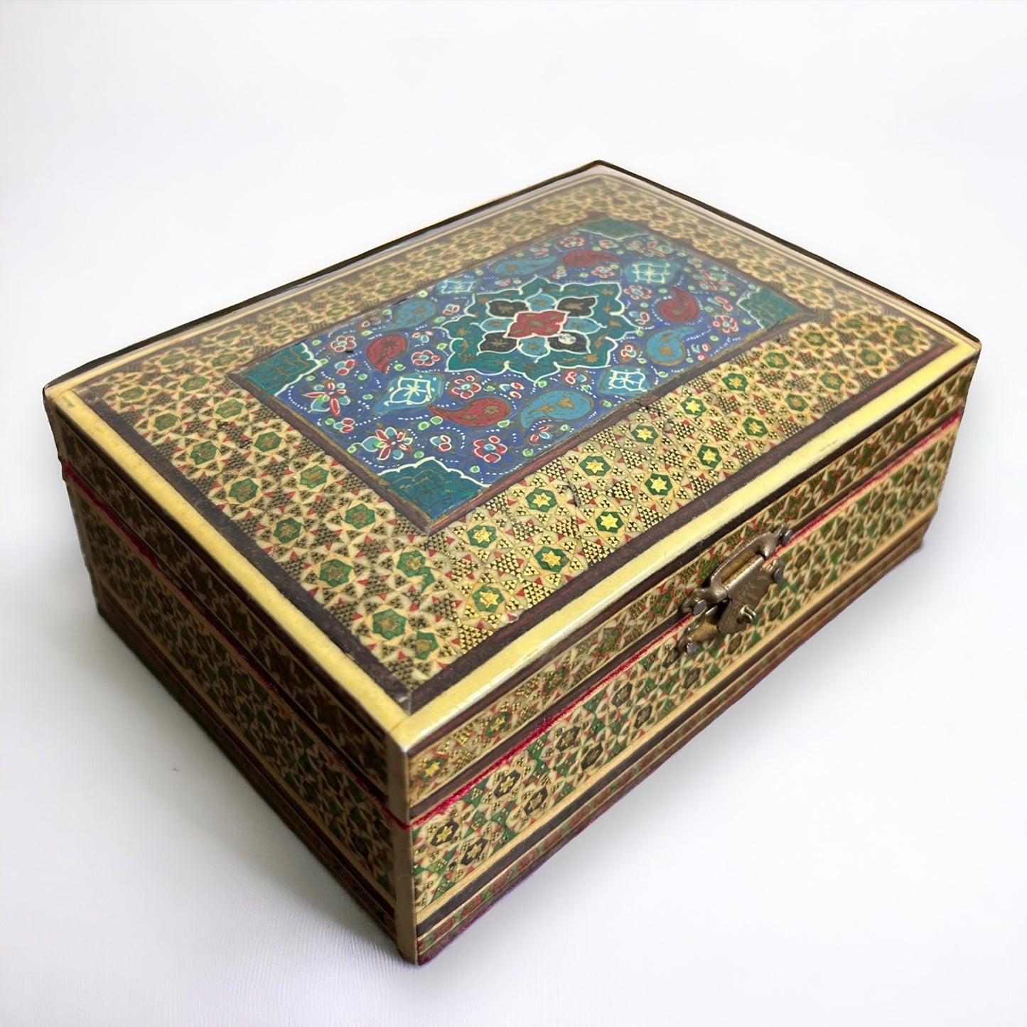 Vintage 1950s Persian Khatam Jewellery Box