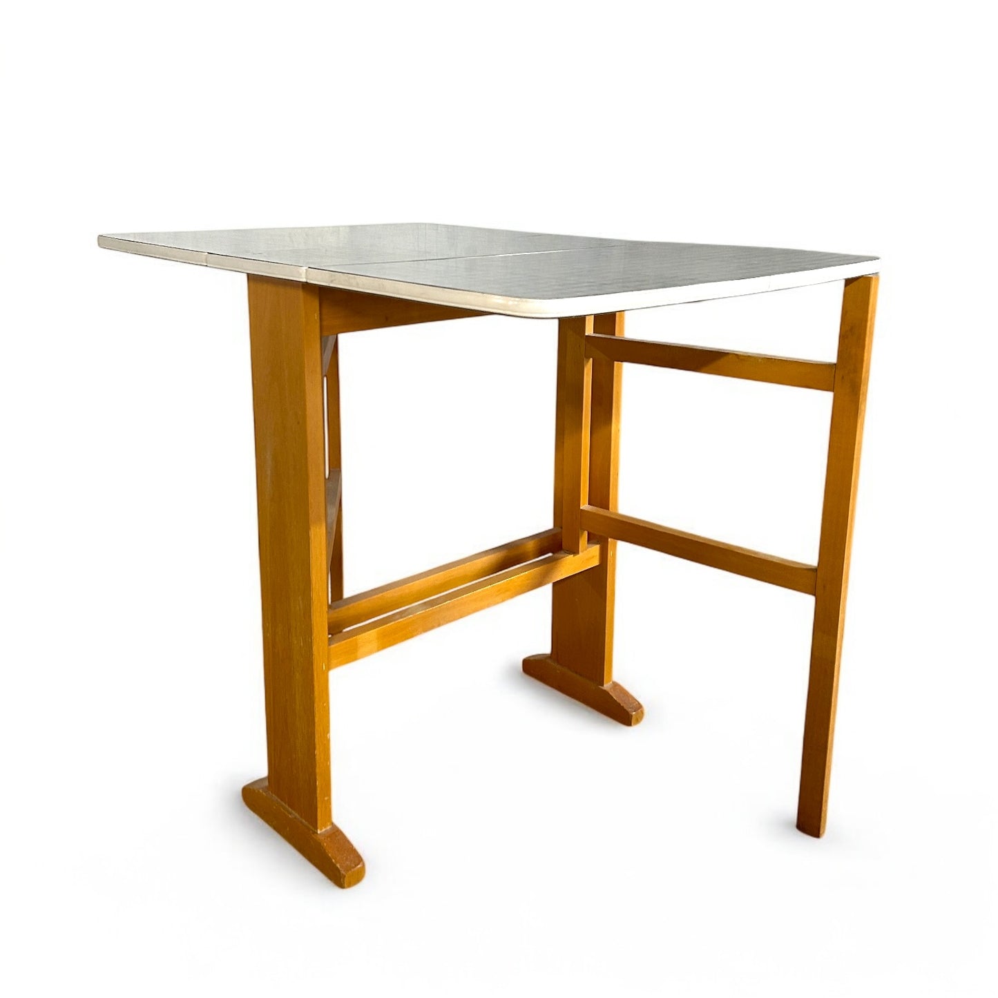 Mid Century Formica Gate Leg Kitchen Drop Leaf Table