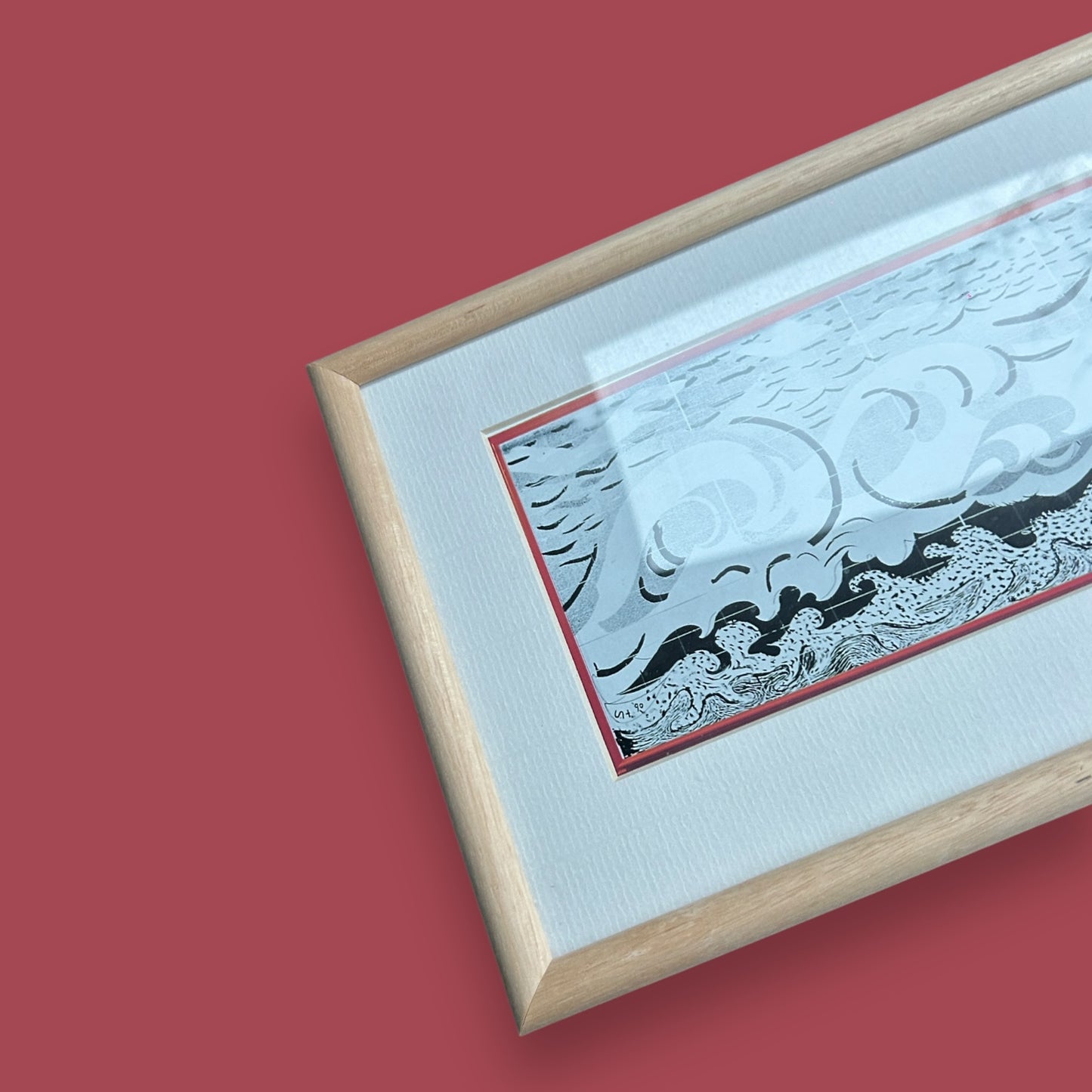 Vintage Pacific Surf David Hockney Lithograph Art