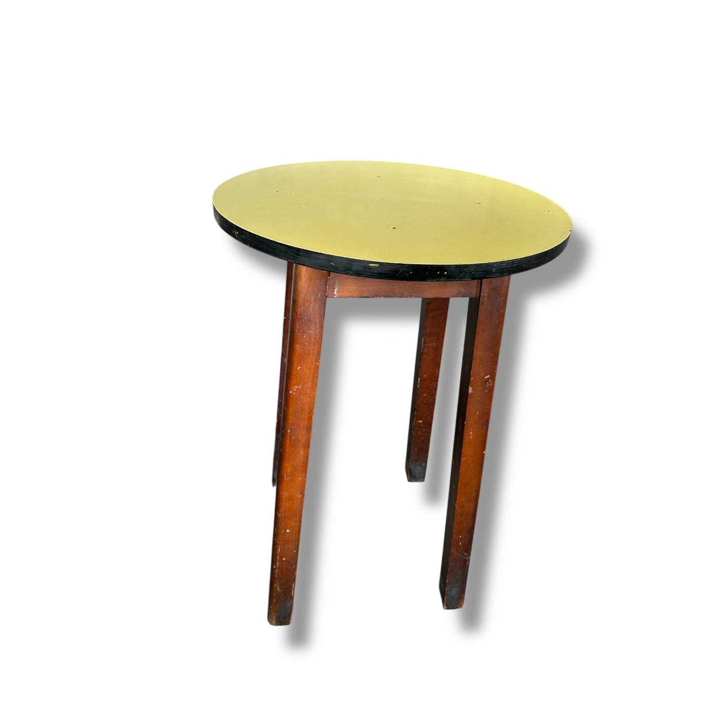 Mid Century Modern Yellow Formica Bar Stool Table