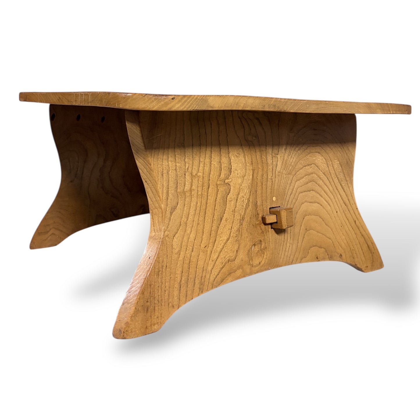 Vintage Solid Elm Arts & Crafts Coffee Table