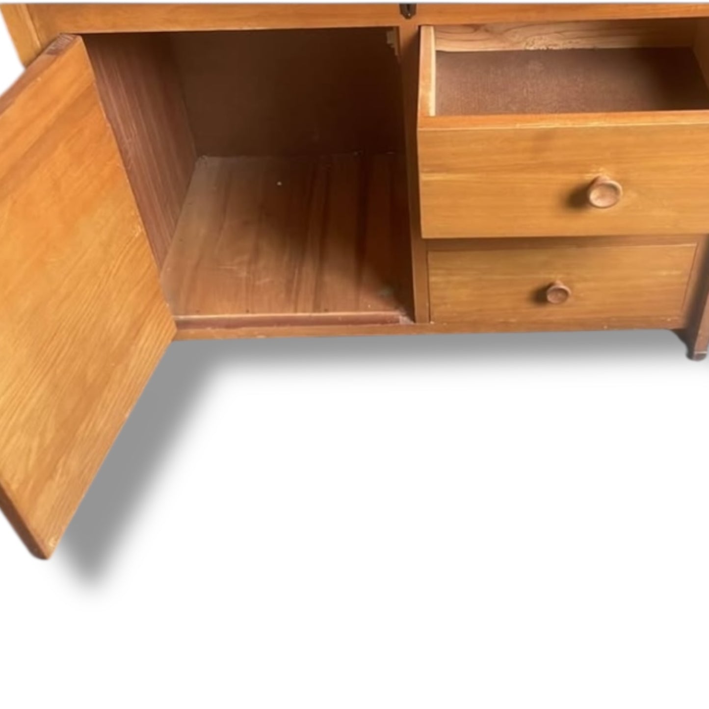 Mid Century Modern Tambour Rolltop Desk Bureau