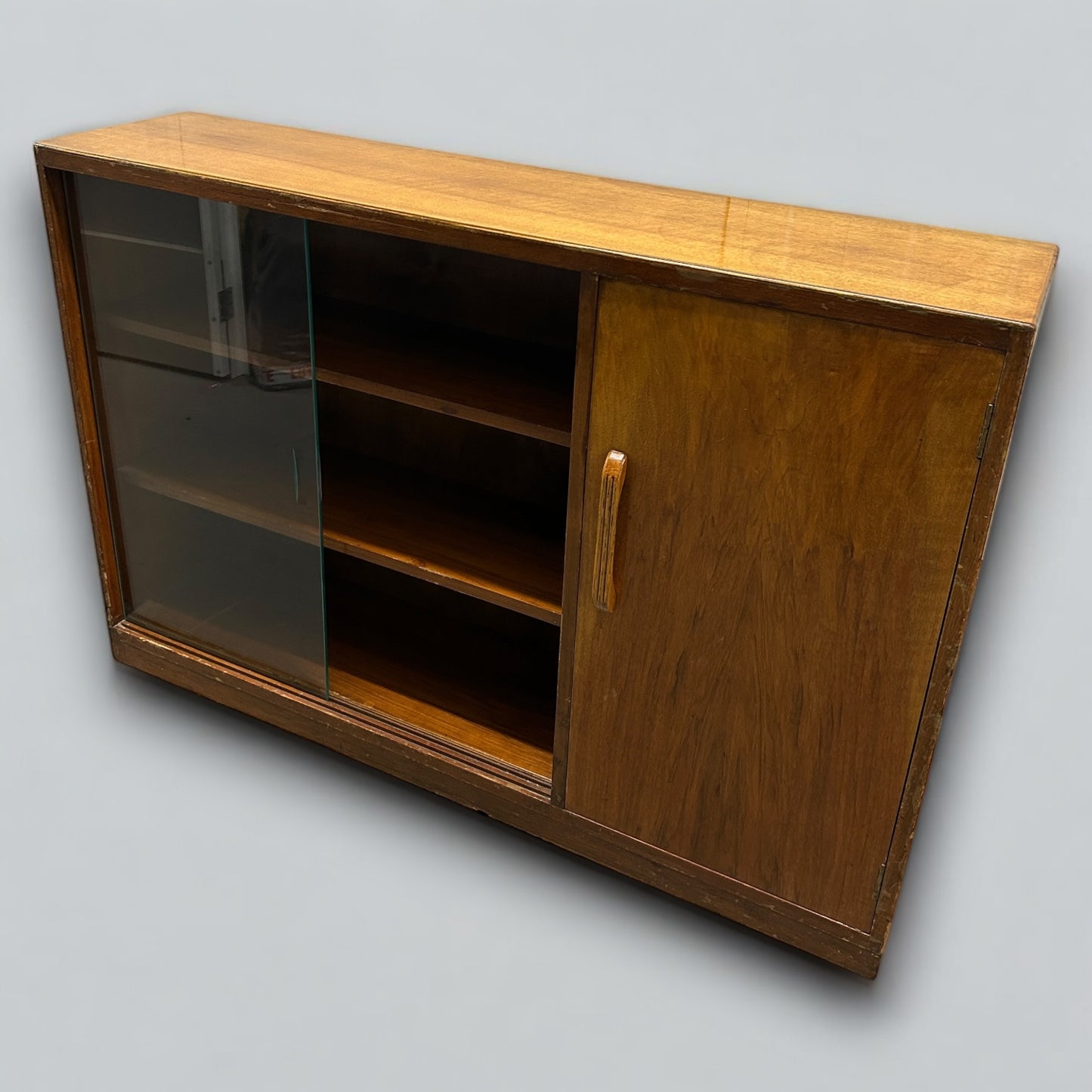 Vintage 1940s CC41 Wood Bookcase Cabinet