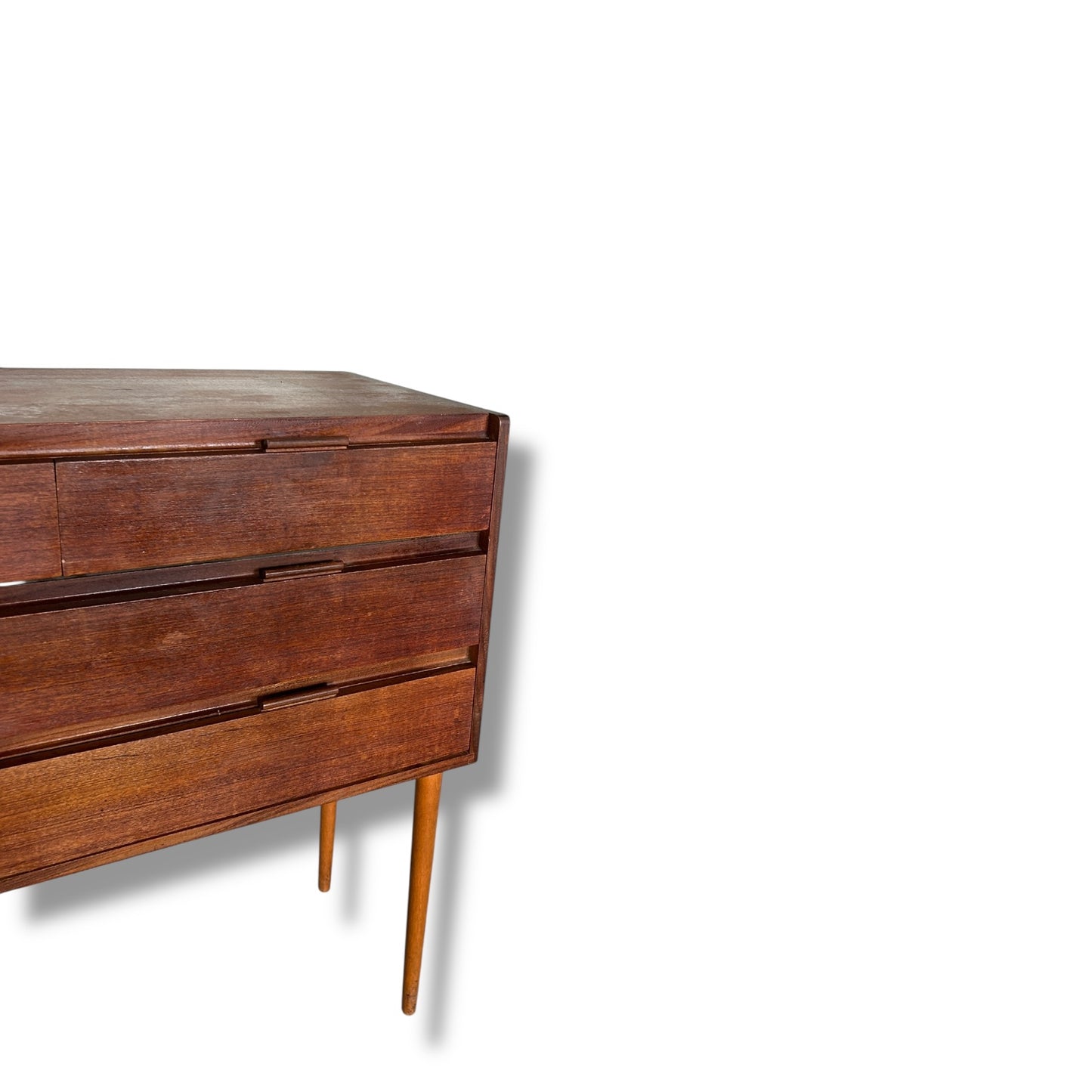 Mid Century Crafting Chest of Drawers | Vintage Teak Bedroom Storage | Retro 1960s Tallboy