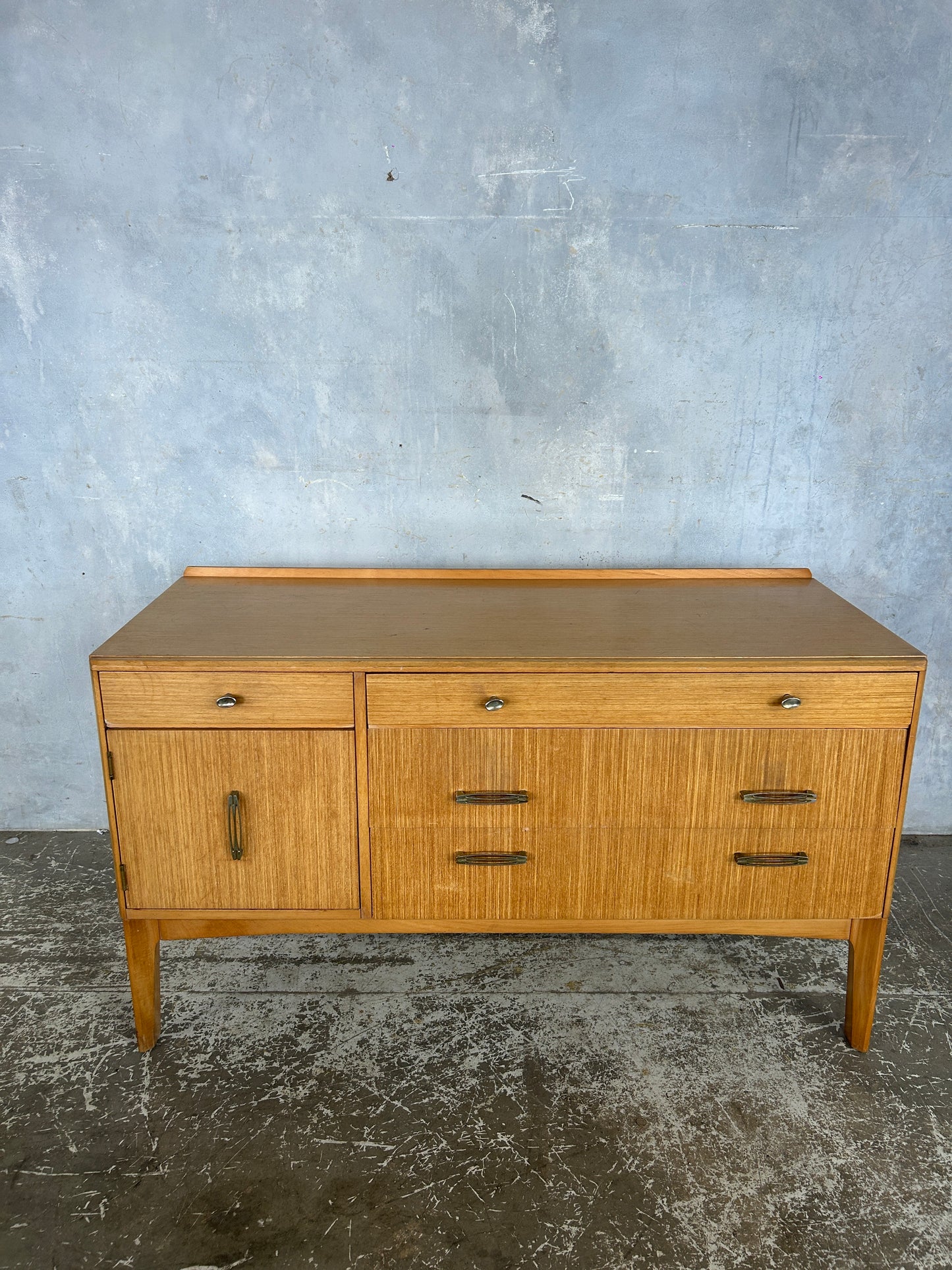 Mid Century Remploy Chest of Drawers / Sideboard | Vintage Oak Veneer Cabinet