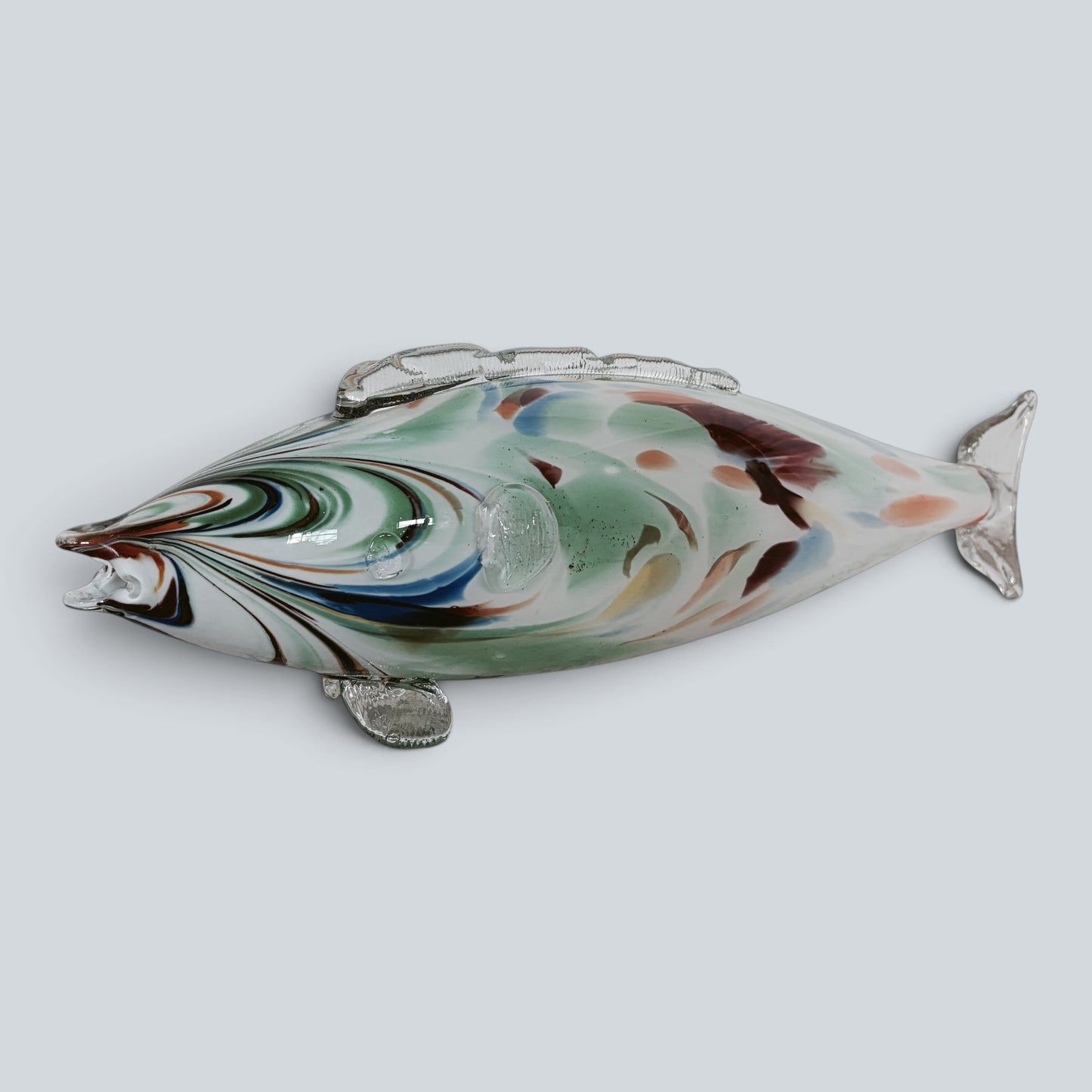 Large Mid Century Murano Hand-Blown Art Glass Fish Sculpture
