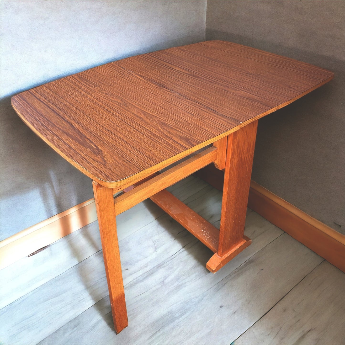 Mid Century Drop Leaf Formica Dining Table 1960s