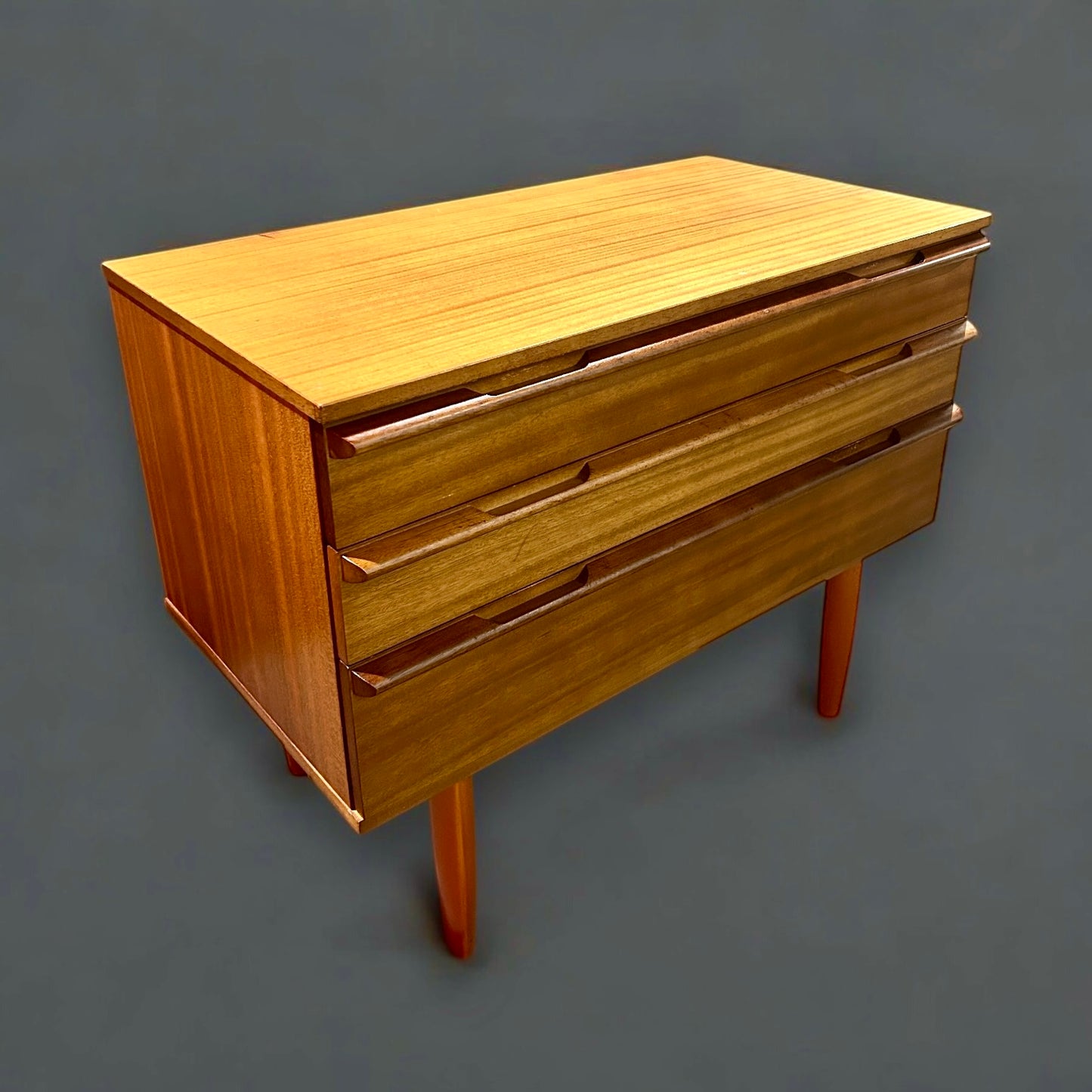 mid century Scandinavian teak chest of drawers
