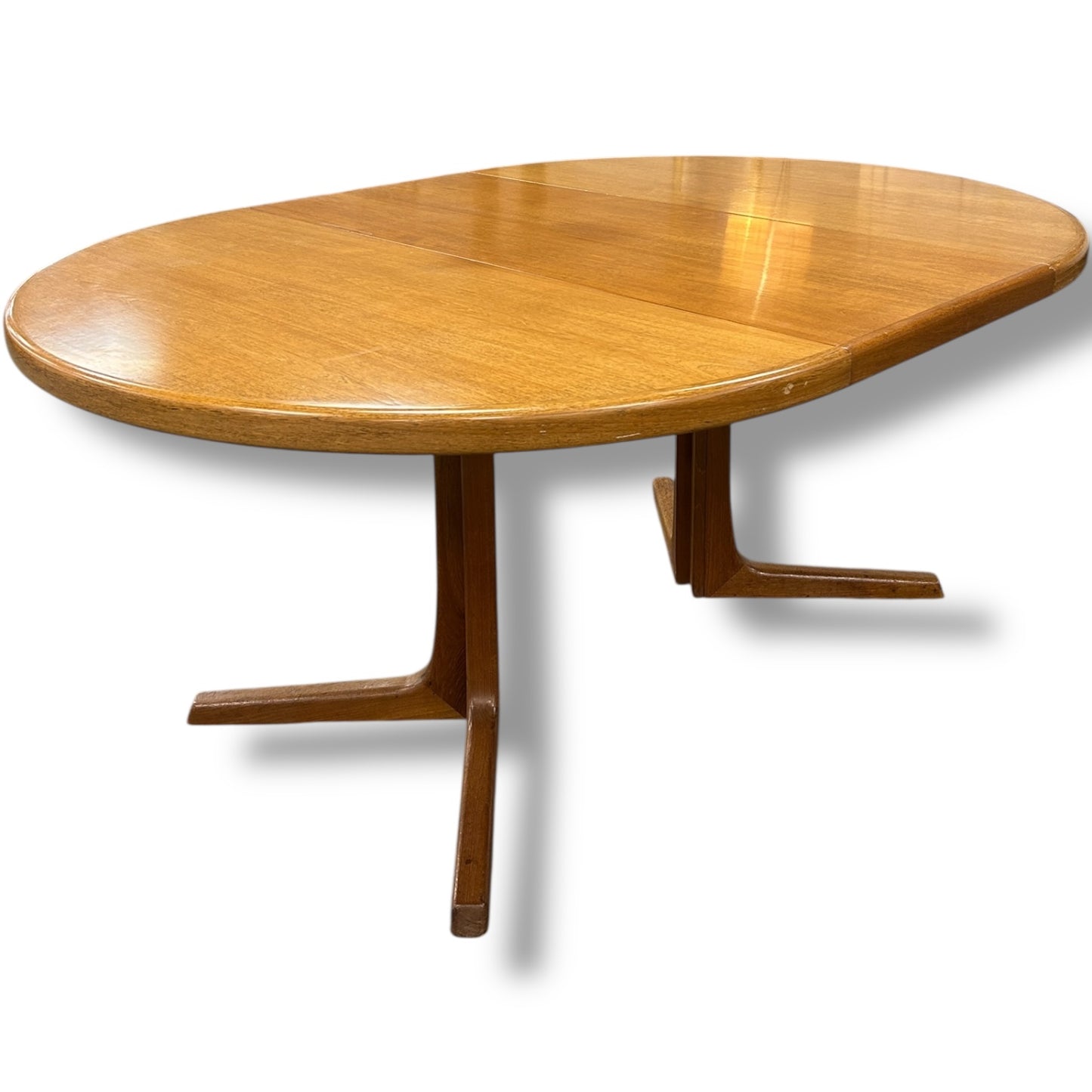 Mid Century Extending Dining Table | Round to Oval Teak Table