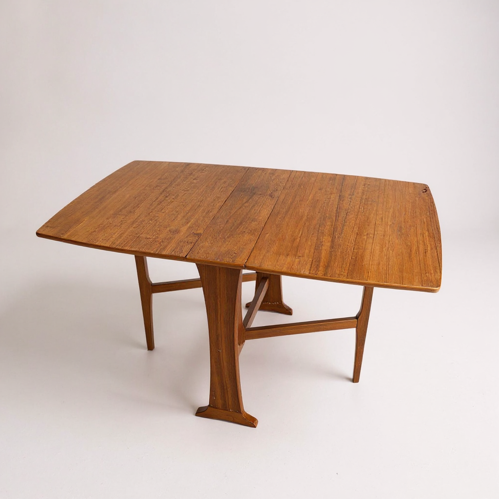 Legate Mid Century Drop Leaf Dining Table | Vintage Teak Extendable Table