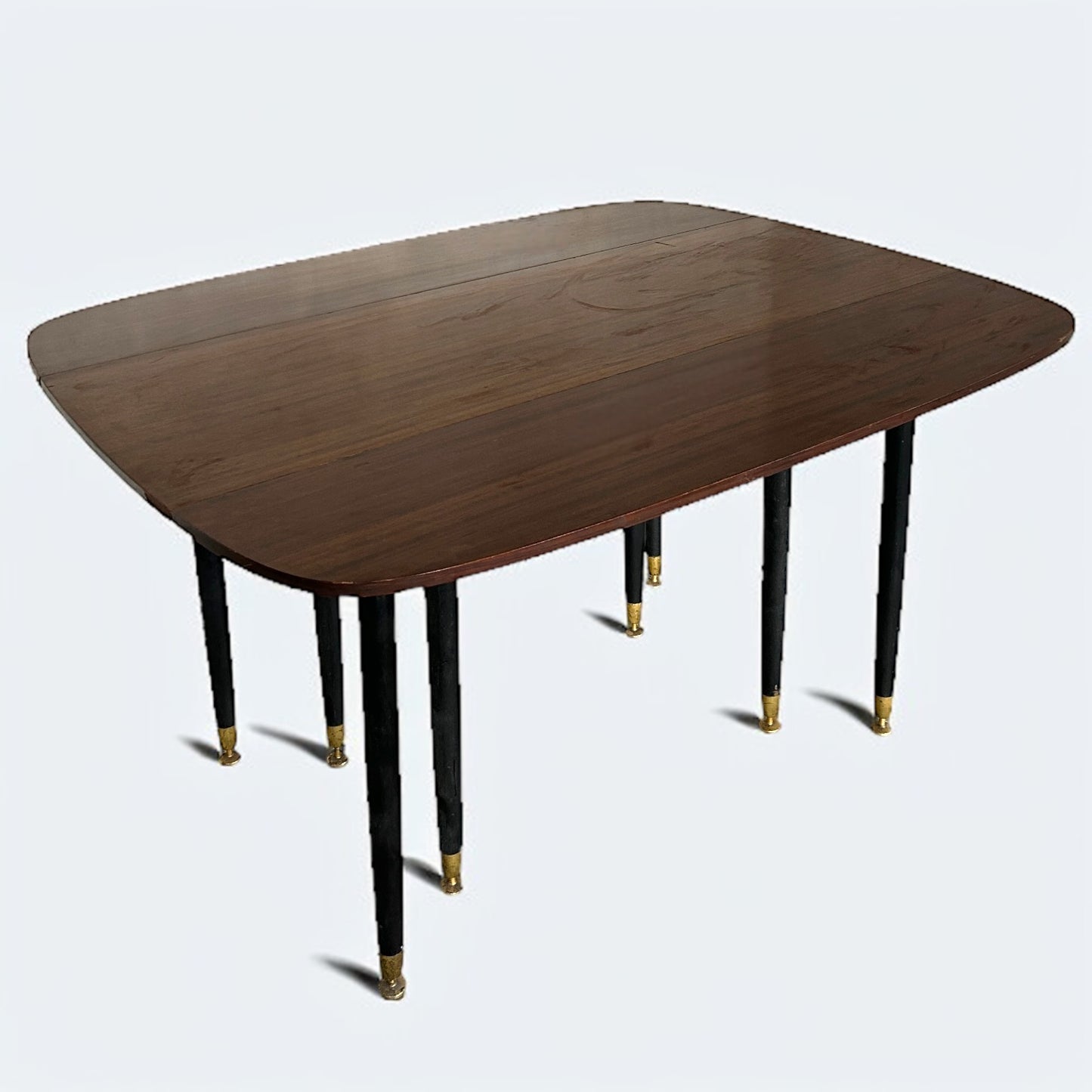 Mid Century Modern Dark Wood E Gomme G Plan Drop Leaf Extending Dining Table