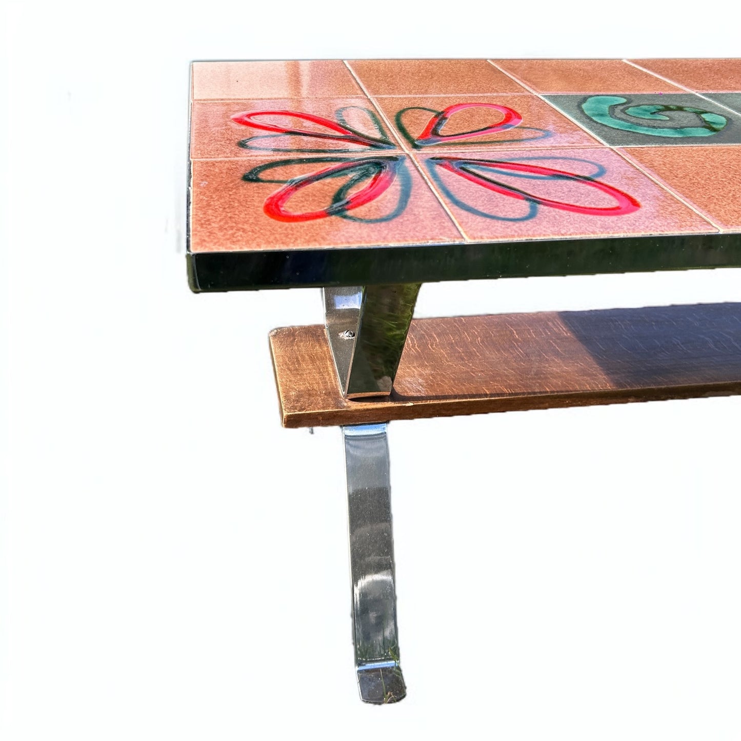 Mid Century Belarti Adri Tile Chrome Coffee Table