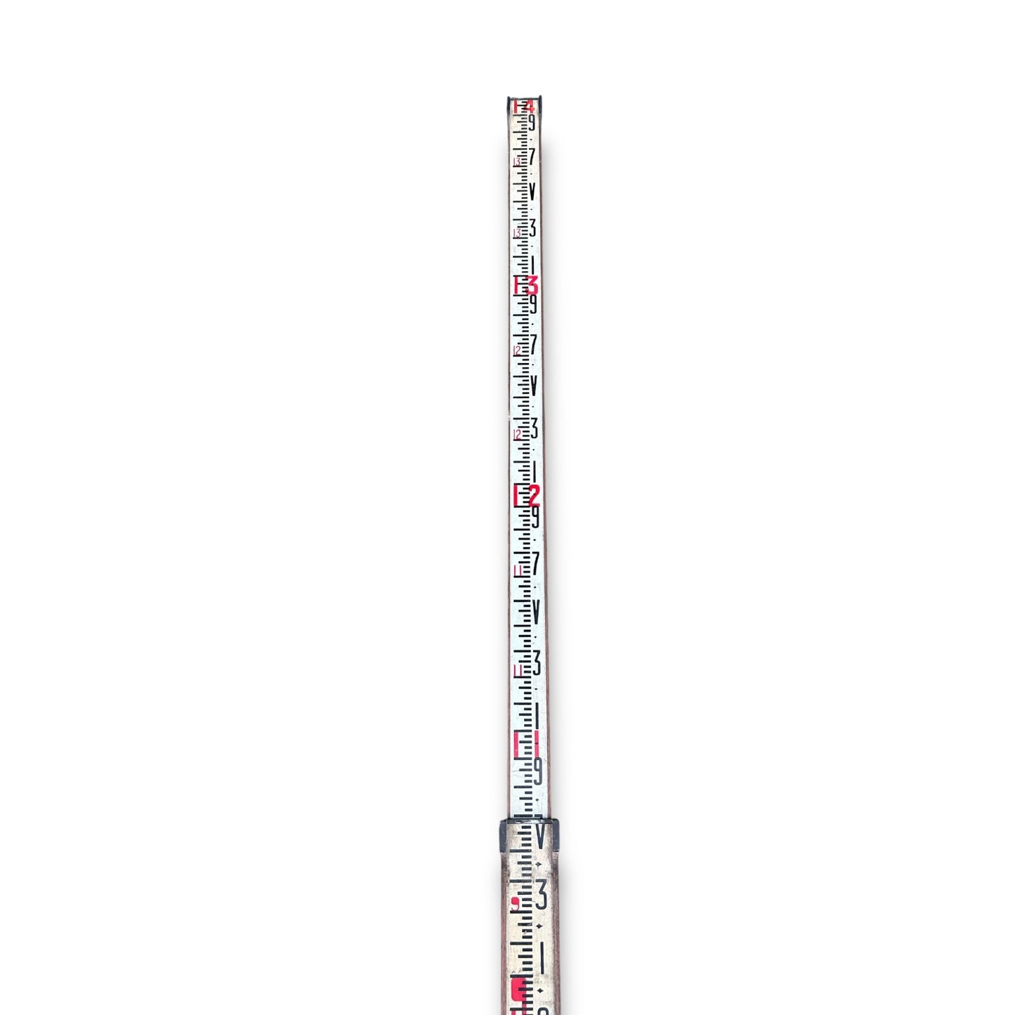 Vintage 12ft Wooden Folding Measuring Stick | Surveyor’s Water Level Ruler | Antique Carpenter’s Tool | Engineering Hydrology Tool