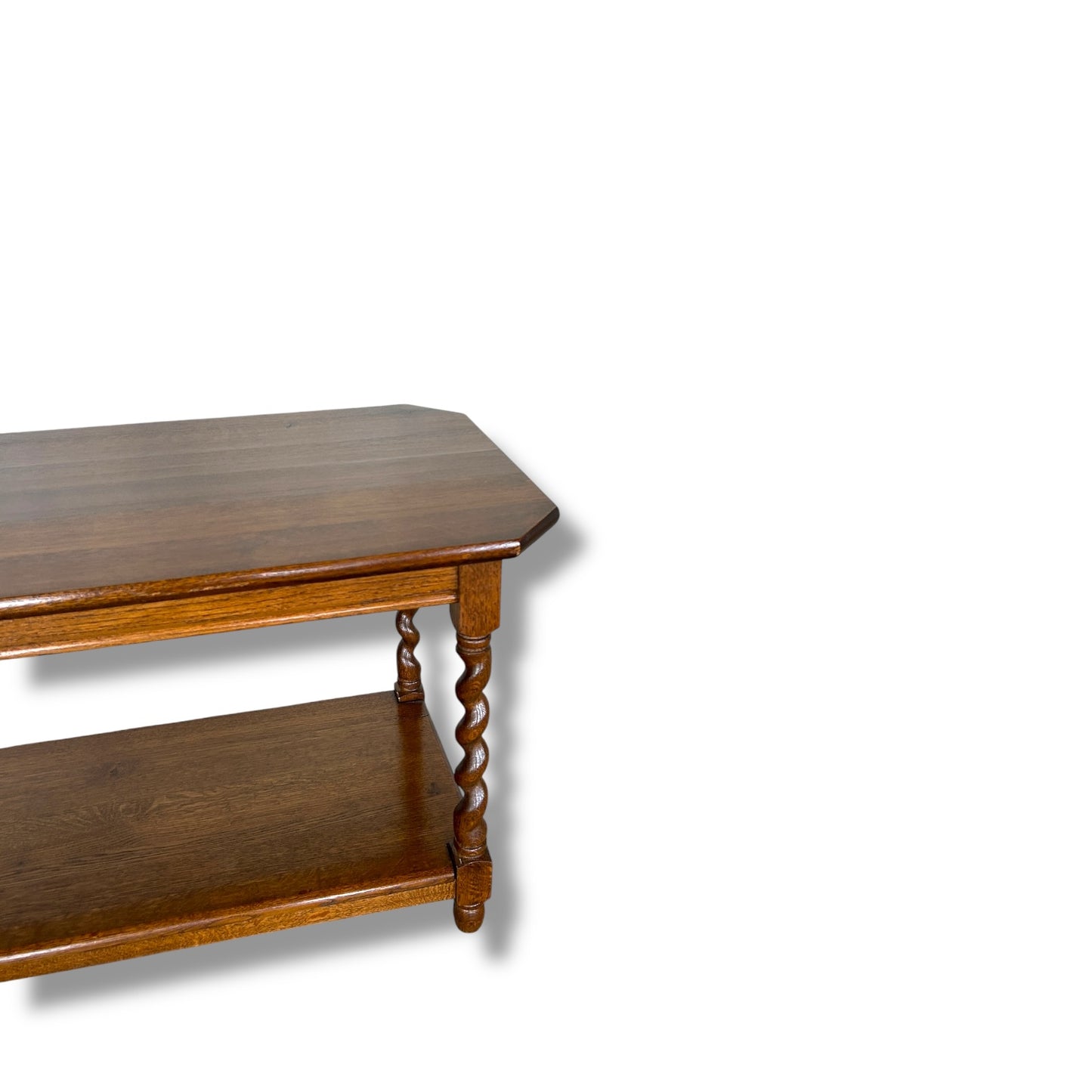 Vintage Oak Barley Twist Coffee Table – Antique English Charm with Rustic Character