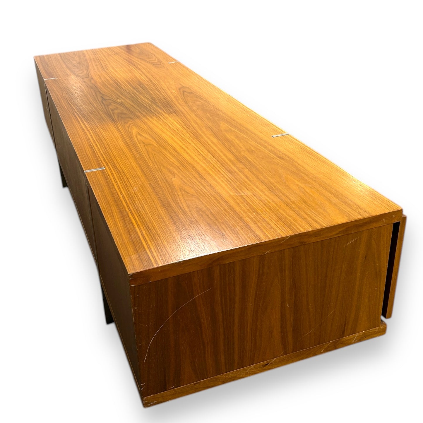 Mid Century Walnut and Chrome Sideboard