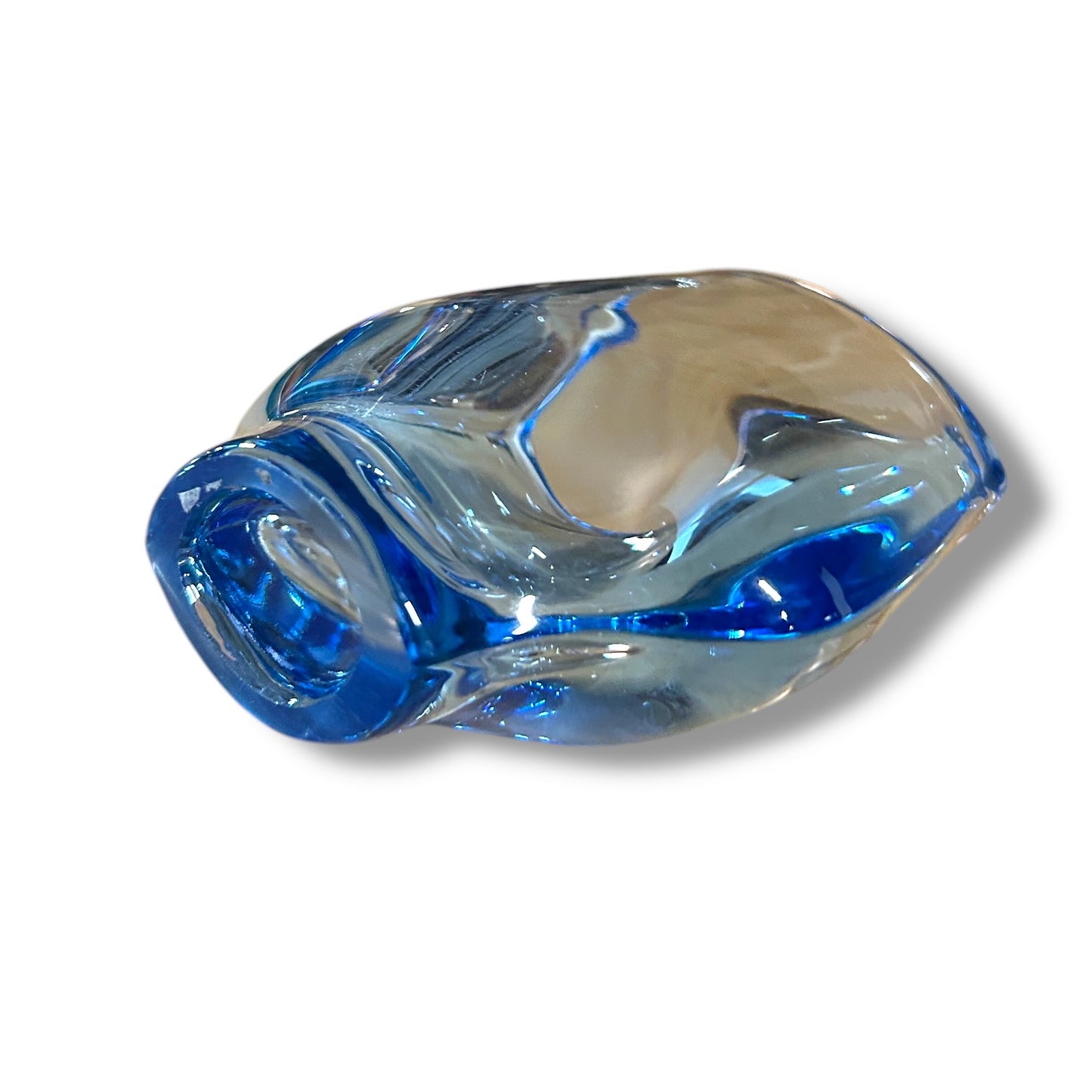 Mid-Century Blue Glass Vase by Frantisek Vizner
