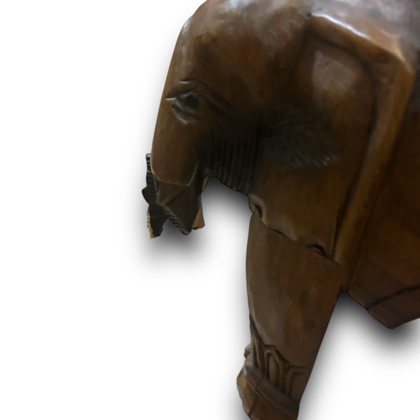 vintage 1970s oak wood elephant coffee table