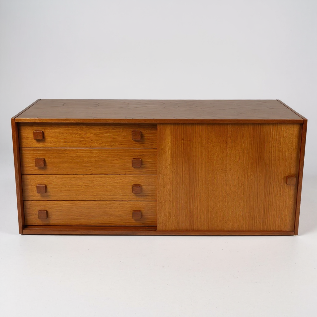 Domino Mobler Danish Teak Credenza | Mid-Century Modern Sideboard Cabinet