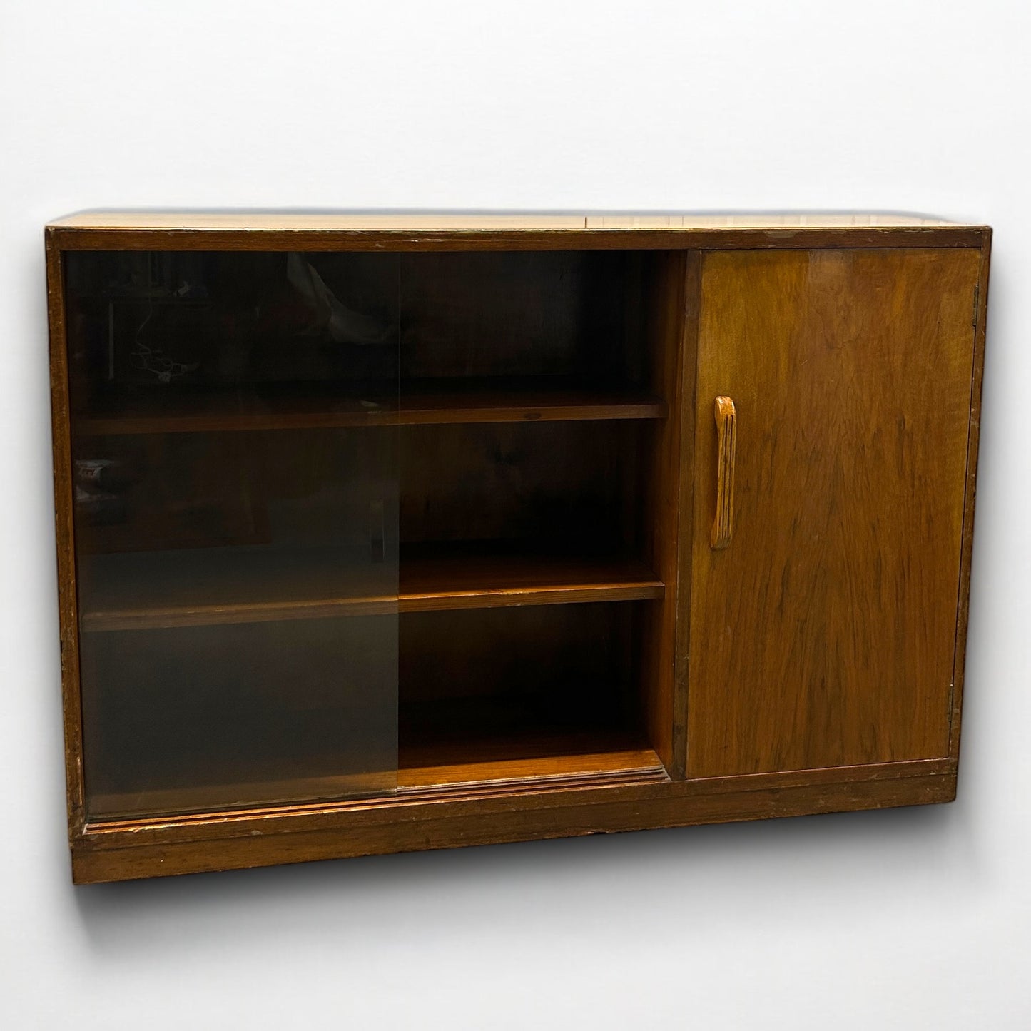 Vintage 1940s CC41 Wood Bookcase Cabinet