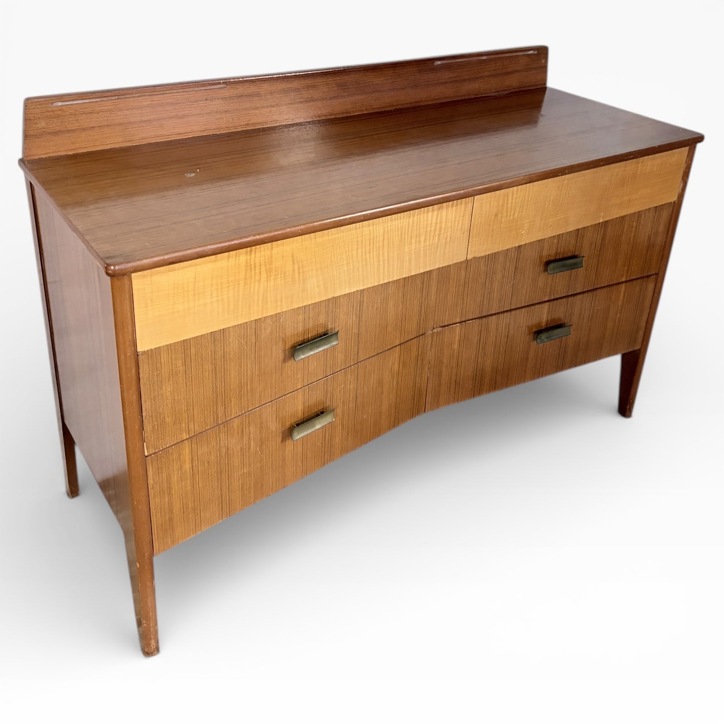 Mid Century Sideboard – Vintage Chest Drawers with Teak Wood Furniture & Oak Walnut Veneer