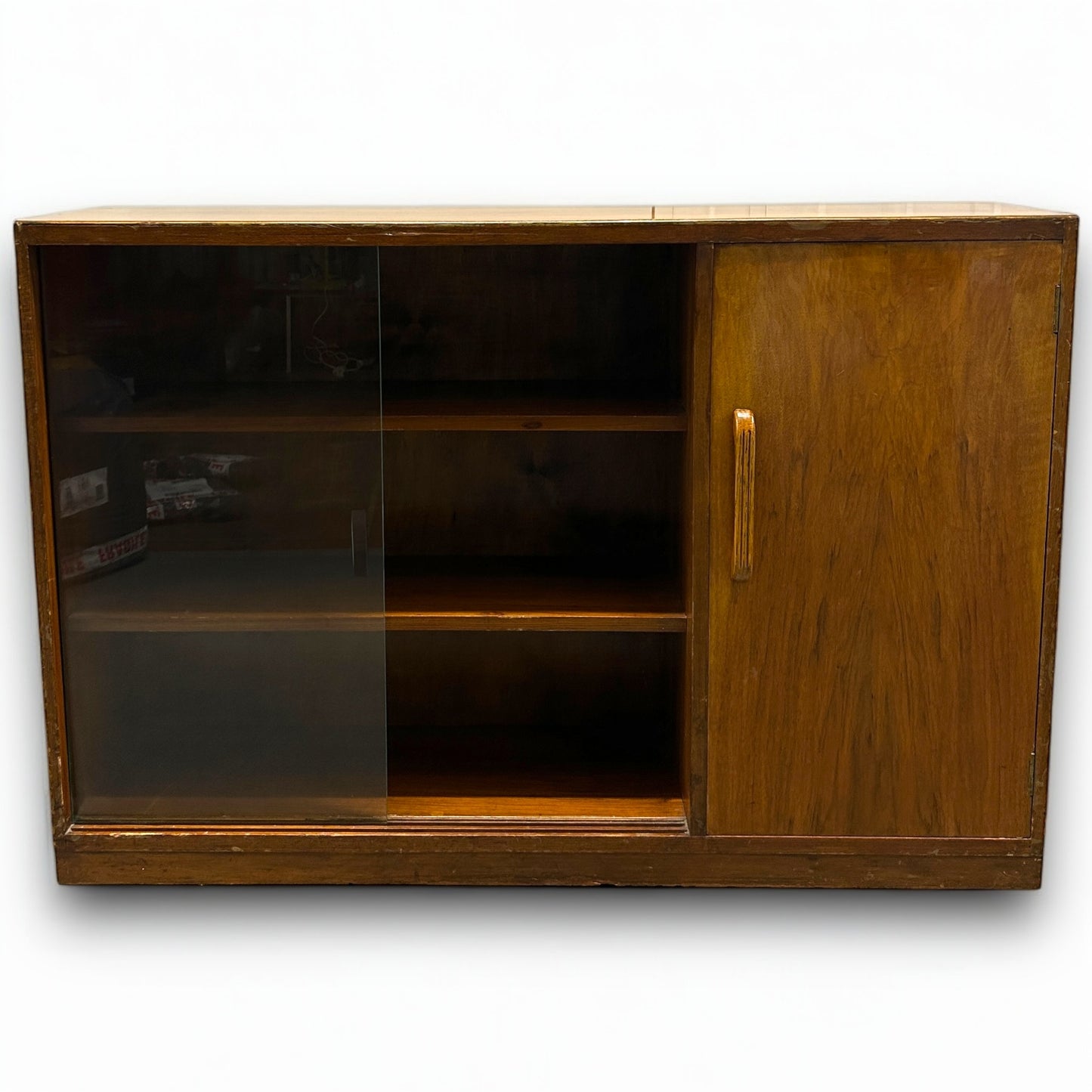 Vintage 1940s CC41 Wood Bookcase Cabinet
