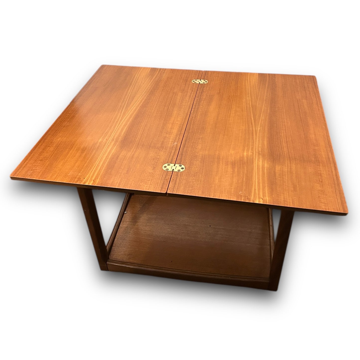 Mid Century Teak Drinks Trolley Card Table by Legate