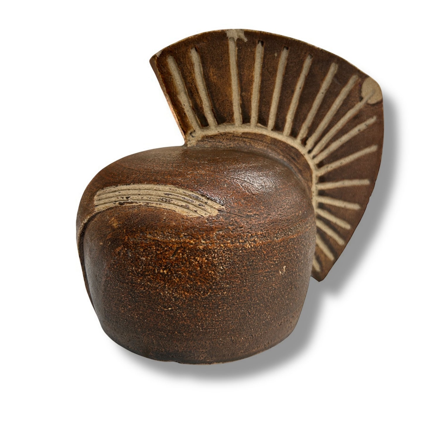 Mid Century Modern Brutalist Roman Trojan Helmet Studio Pottery