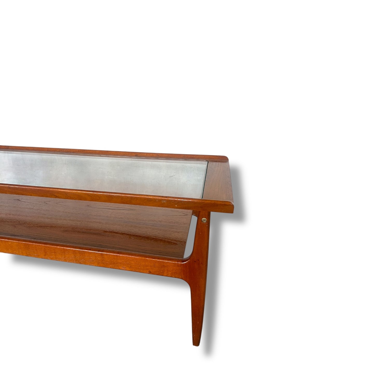 Vintage Danish Teak & Glass Coffee Table – Mid Century Modern Minimalist Design