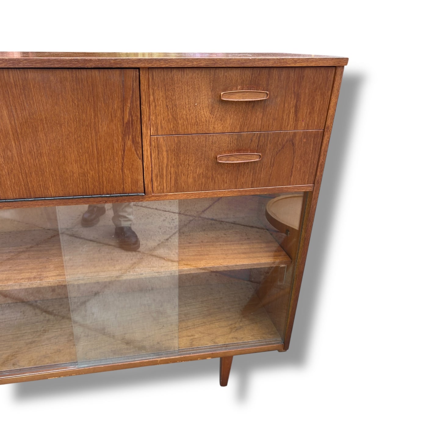 Vintage Mid Century Teak Avalon Bureau Bookcase