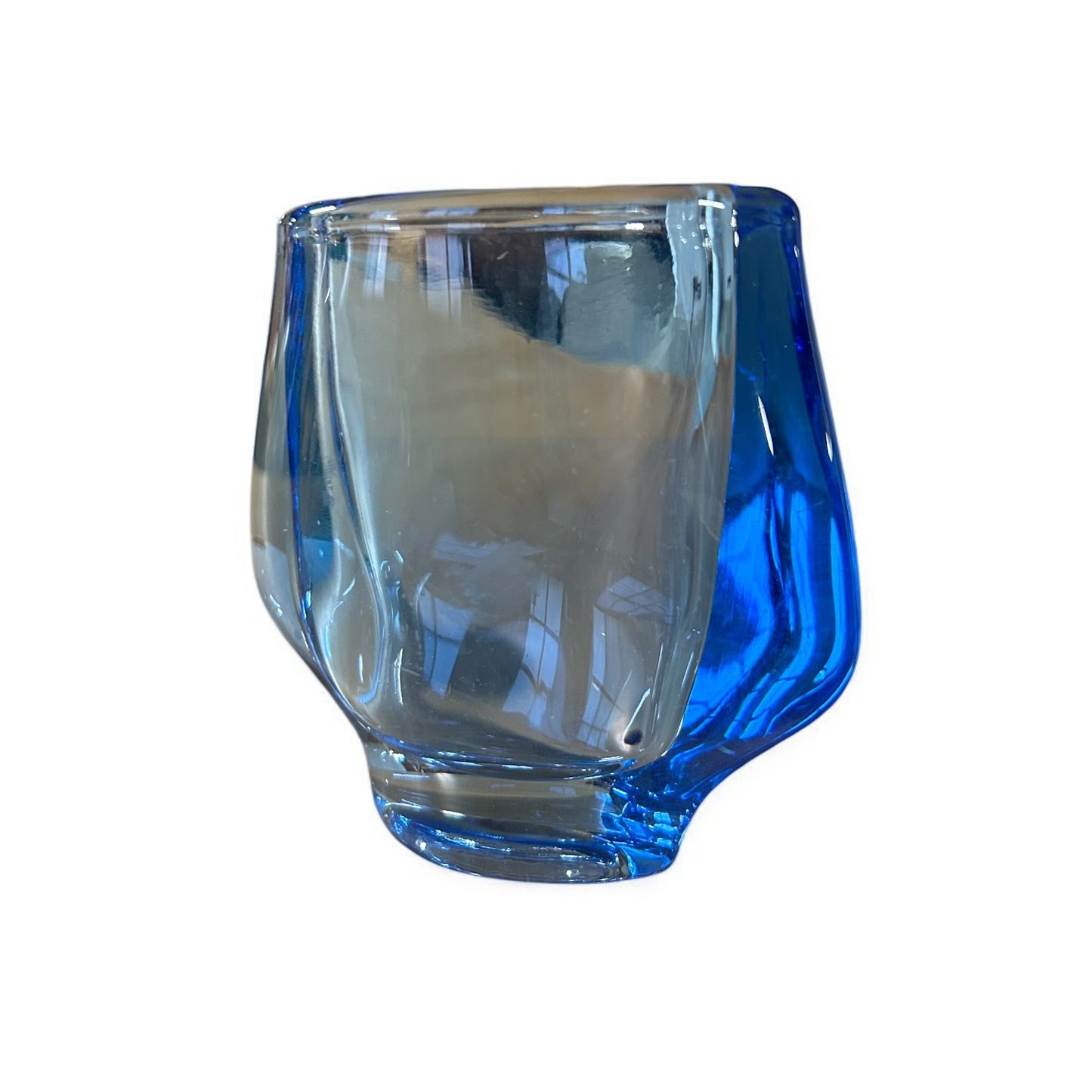 Mid-Century Blue Glass Vase by Frantisek Vizner