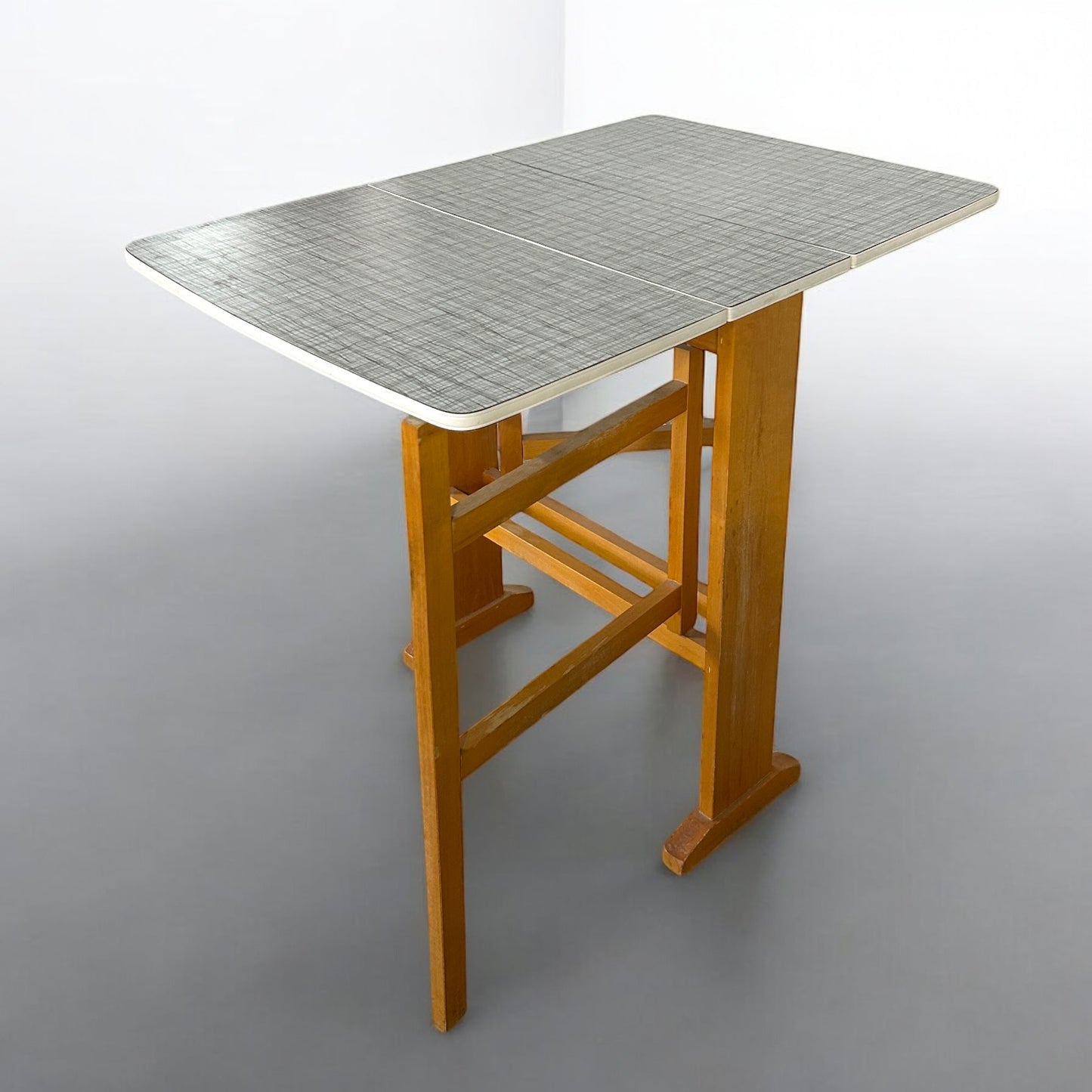 Mid Century Formica Gate Leg Kitchen Drop Leaf Table