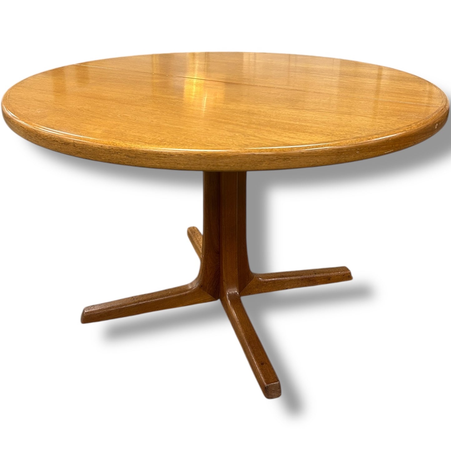 Mid Century Extending Dining Table | Round to Oval Teak Table