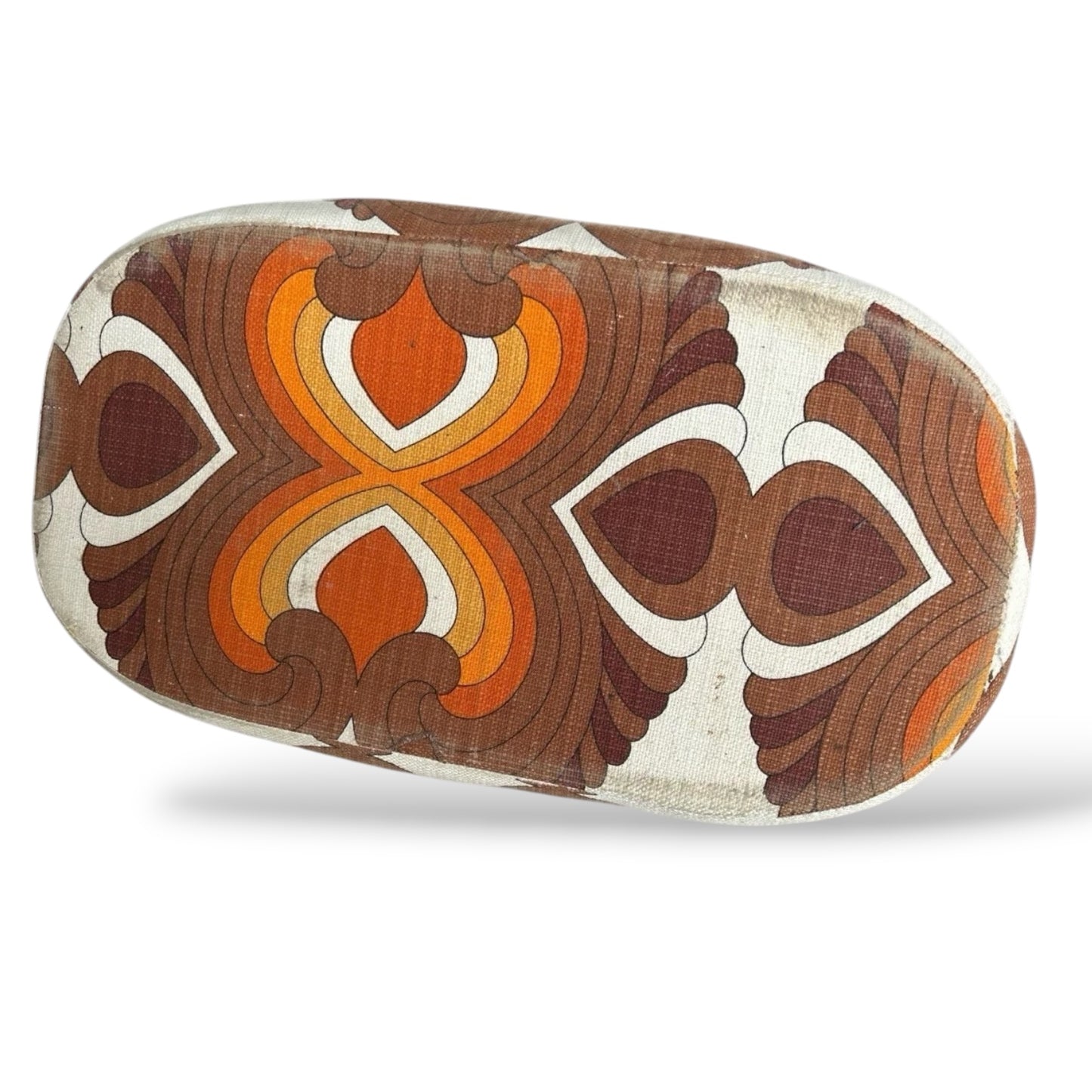 Retro Fabric Hen Stool – 1970s Child’s Upholstered Seat / Decorative Pouffe