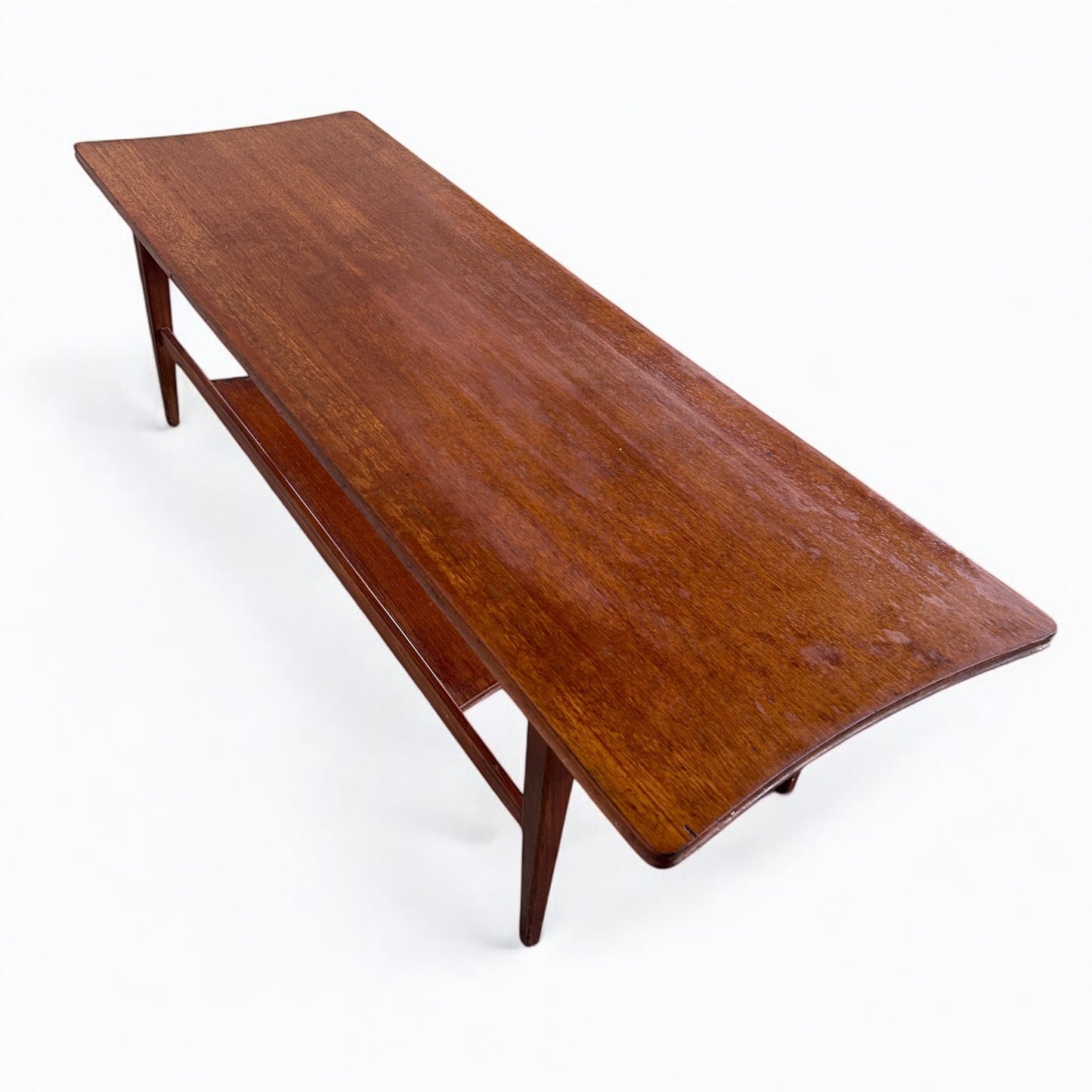 Mid Century Surfboard Teak Coffee Table by Richard Hornby