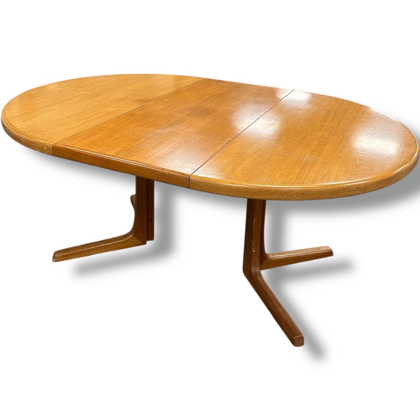 Mid Century Extending Dining Table | Round to Oval Teak Table