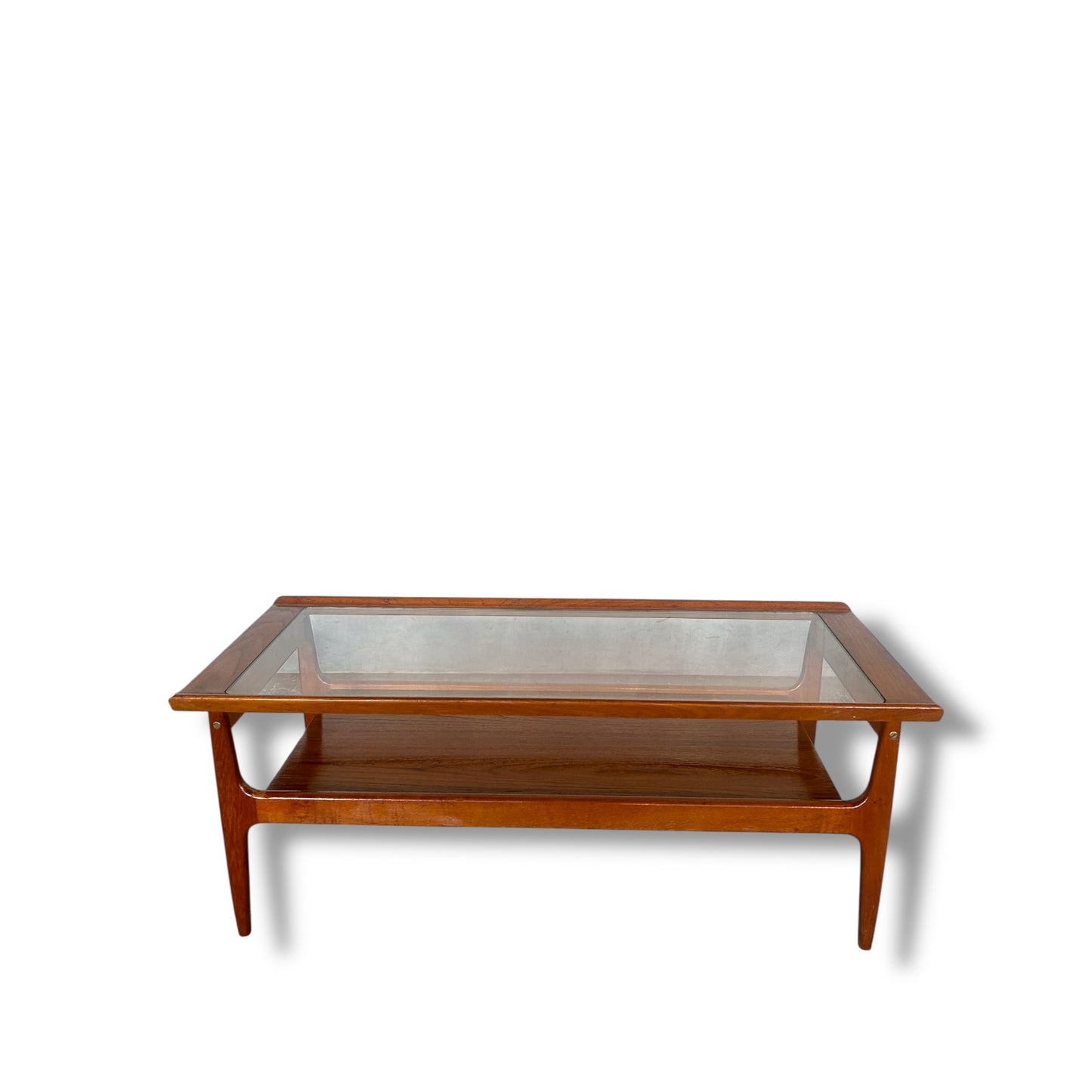 Vintage Danish Teak & Glass Coffee Table – Mid Century Modern Minimalist Design