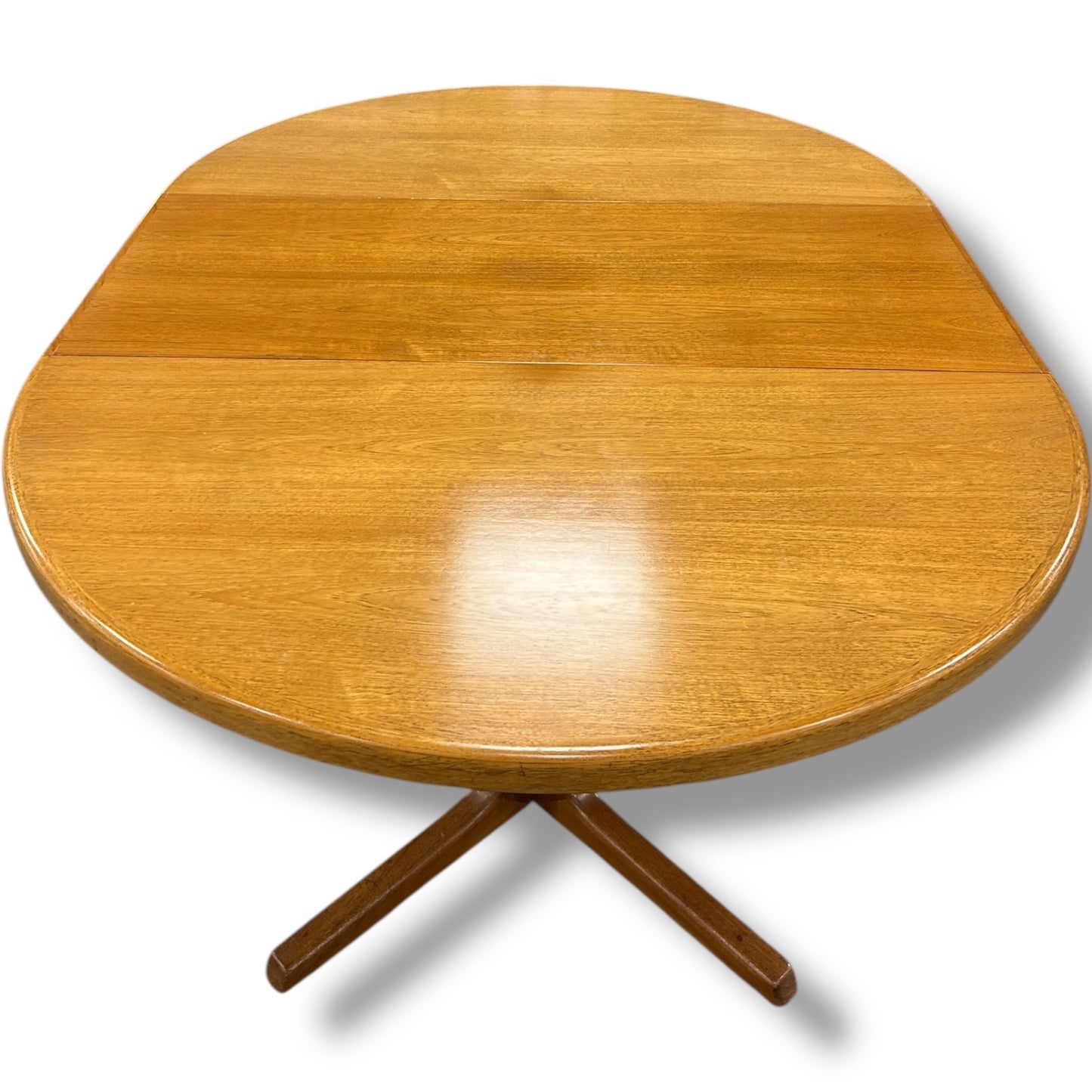 Mid Century Extending Dining Table | Round to Oval Teak Table