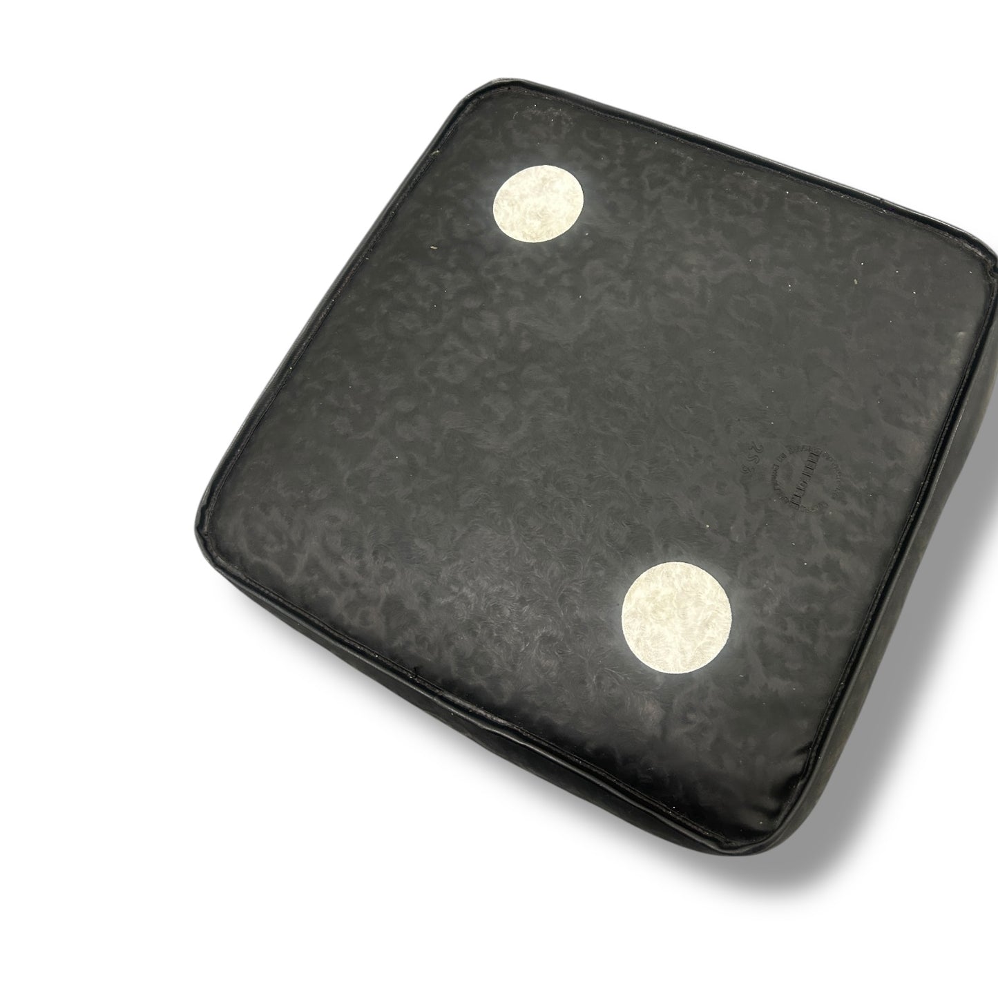 Mid century leather dice pouffe stool