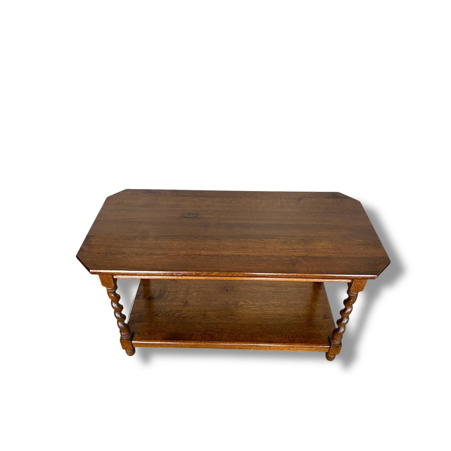 Vintage Oak Barley Twist Coffee Table – Antique English Charm with Rustic Character