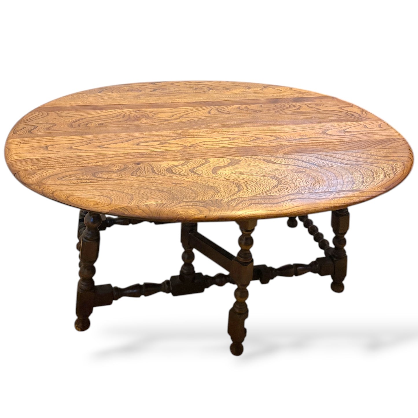 Ercol Drop-Leaf Coffee Table – Vintage Solid Elm Mid Century Design — view 10