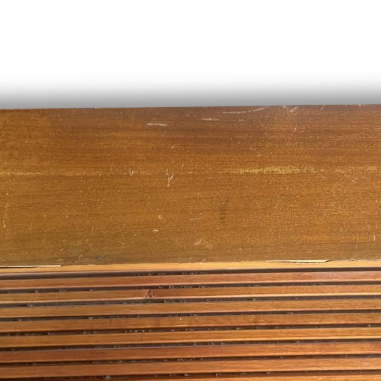 Mid Century Modern Tambour Rolltop Desk Bureau