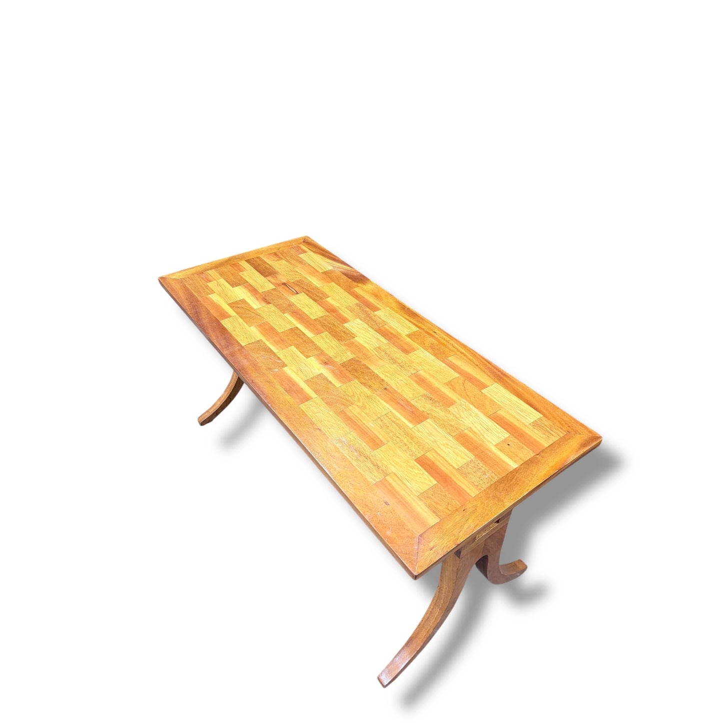 Handmade Solid Oak Coffee Table | Rustic Modern Wooden Living Room Table — view 8