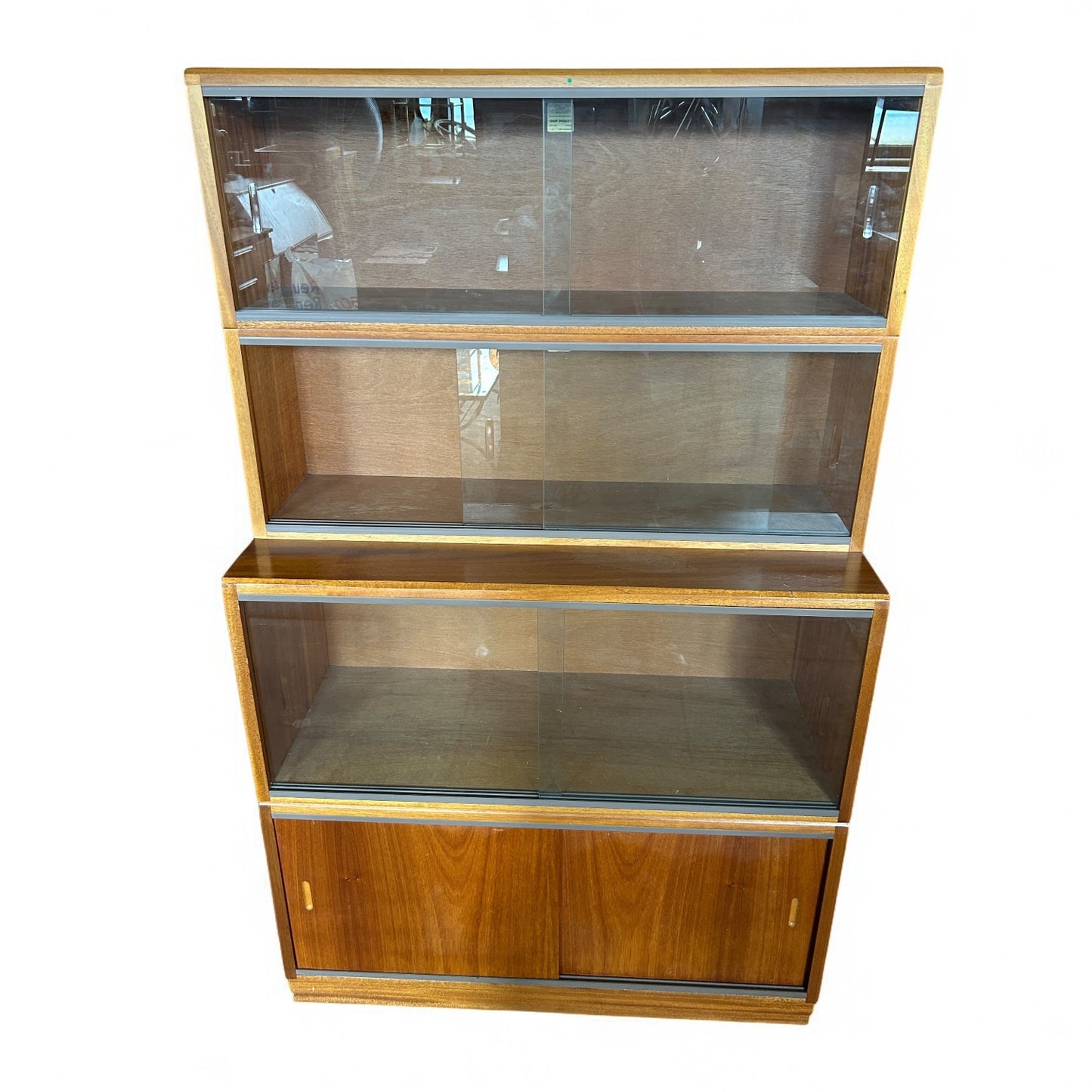 Mid Century Modern Simplex Stackable Bookcase Storage Cabinet