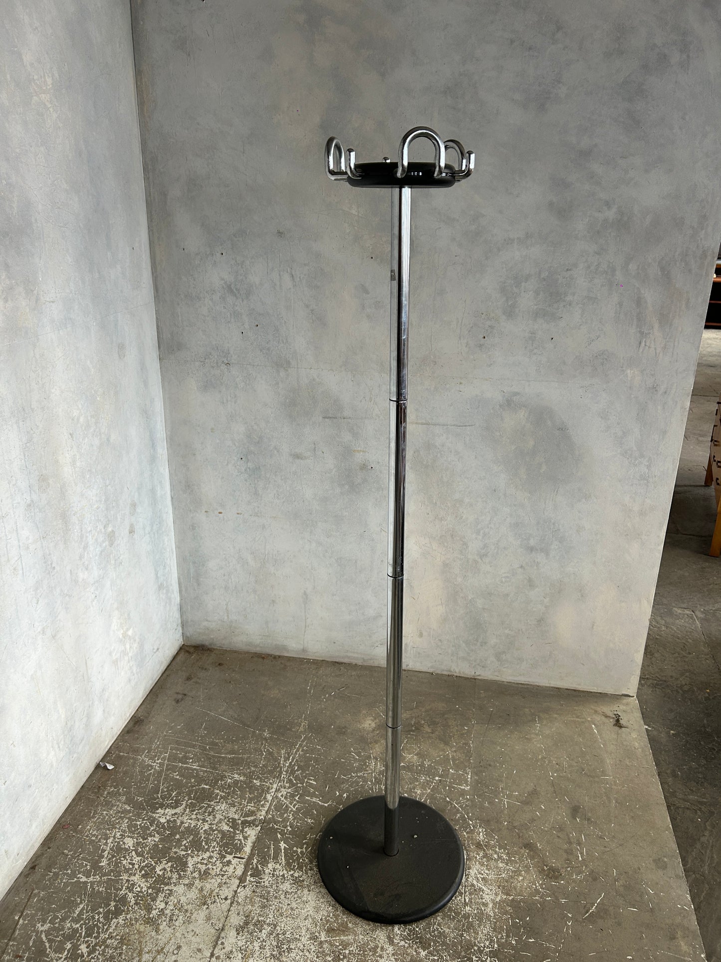 Italian Chrome Coat Rack | Mid Century Modern Hall Stand
