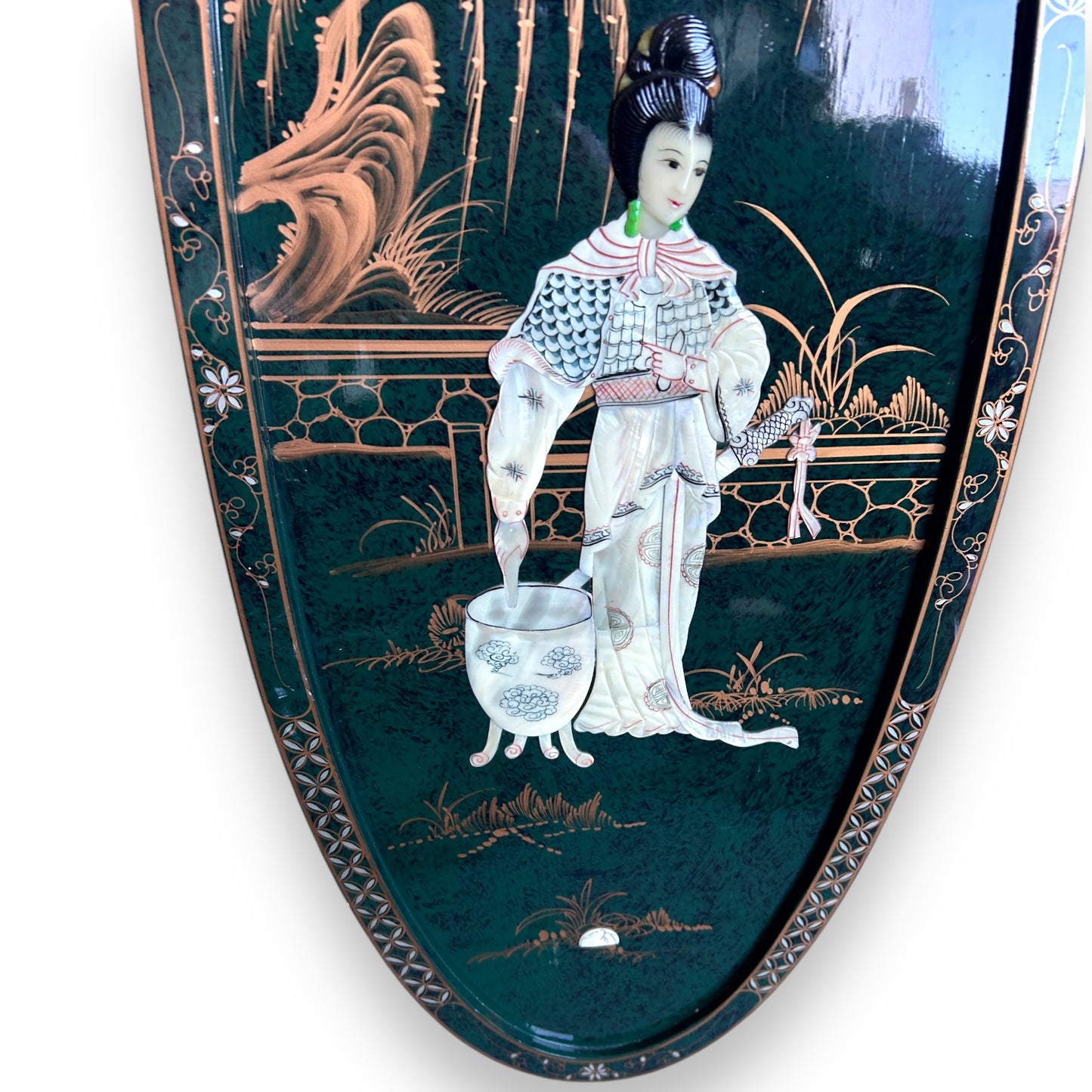 Antique Chinese Mother of Pearl Wall Panel