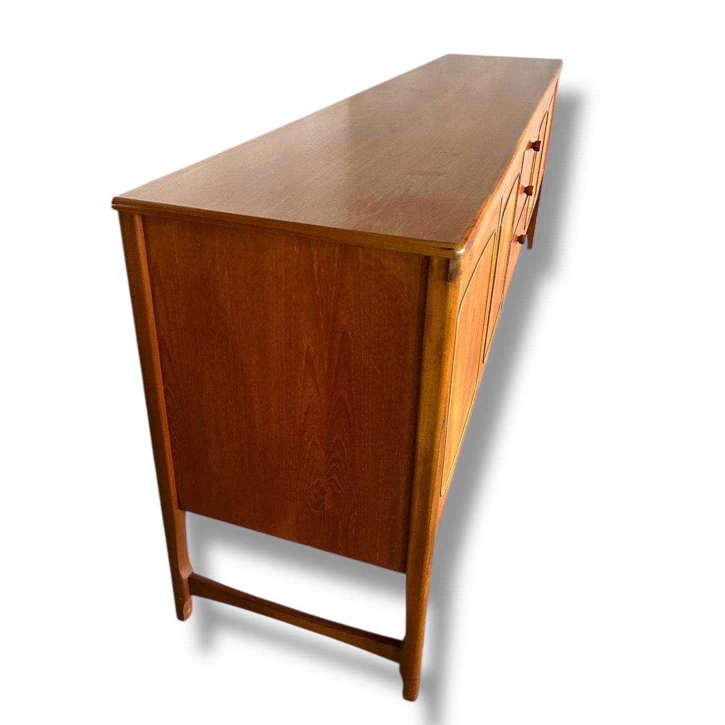Mid Century Nathan Squares Teak Long Sideboard Buffet