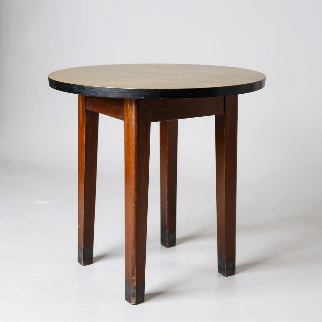 Mid Century Modern Yellow Formica Bar Stool Table