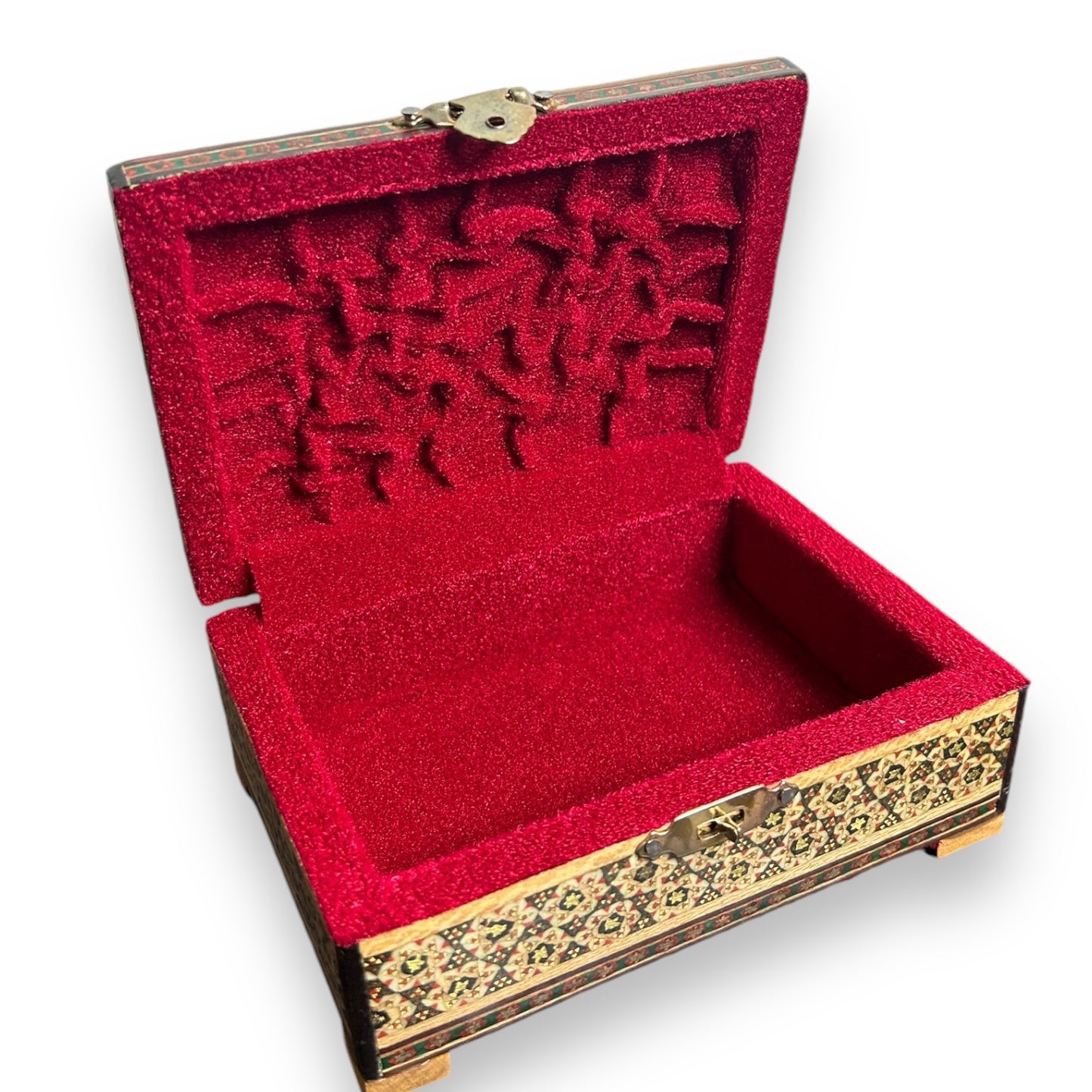 Vintage 1960s Persian Khatam Mosaic Jewellery Box