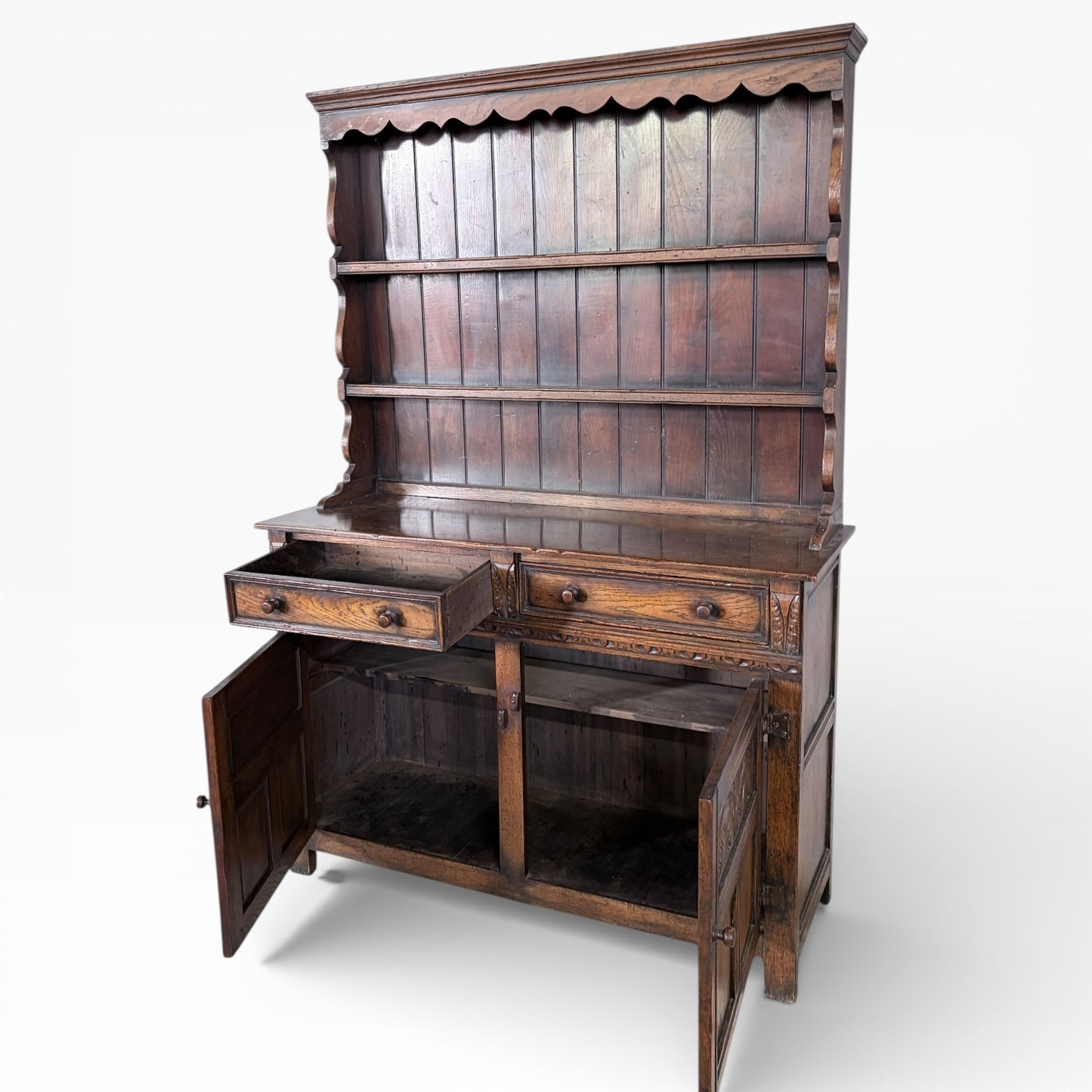 Arts & Crafts Oak Kitchen Pantry / Display Dresser by Christopher Pratt